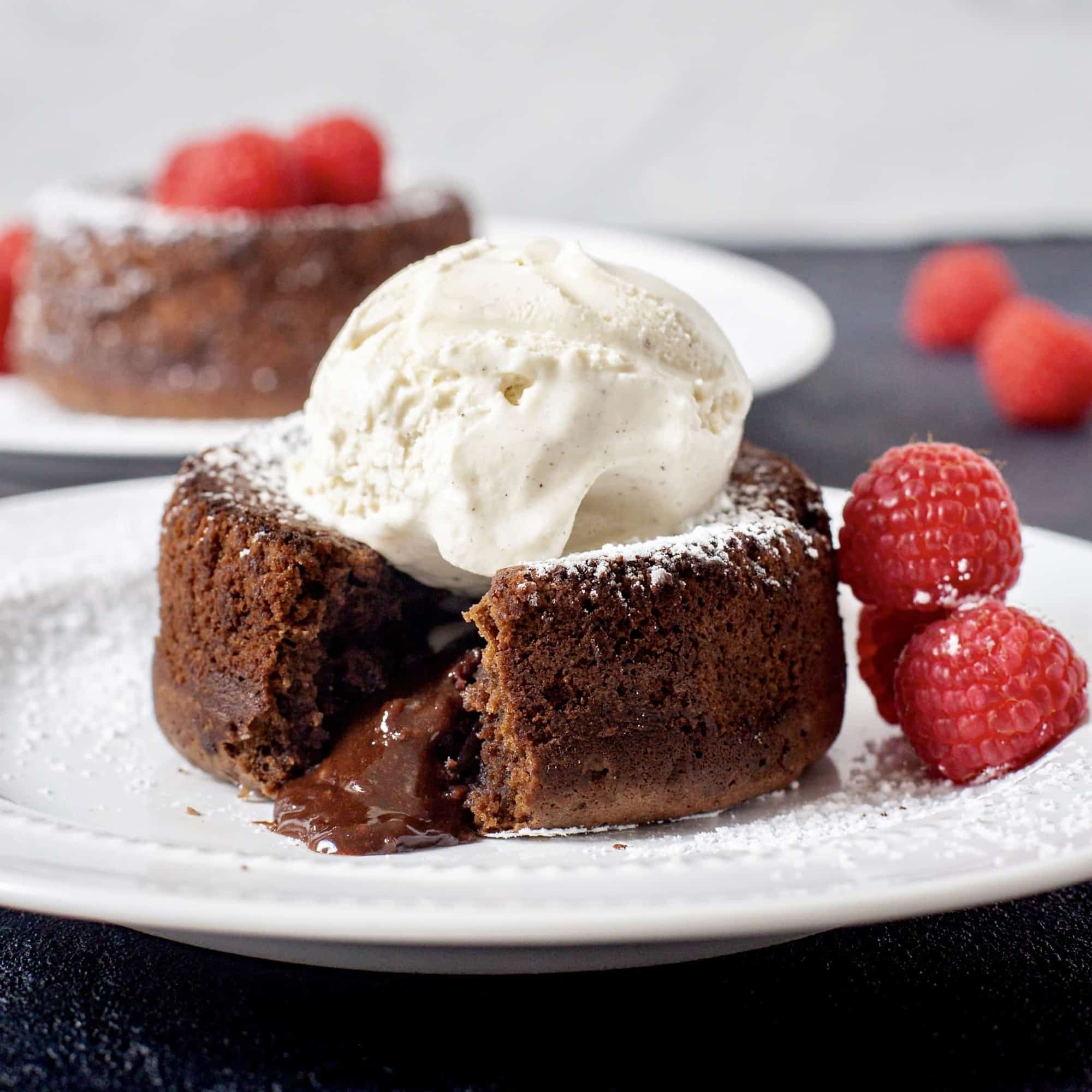 Molten Chocolate Lava Cake With Dad