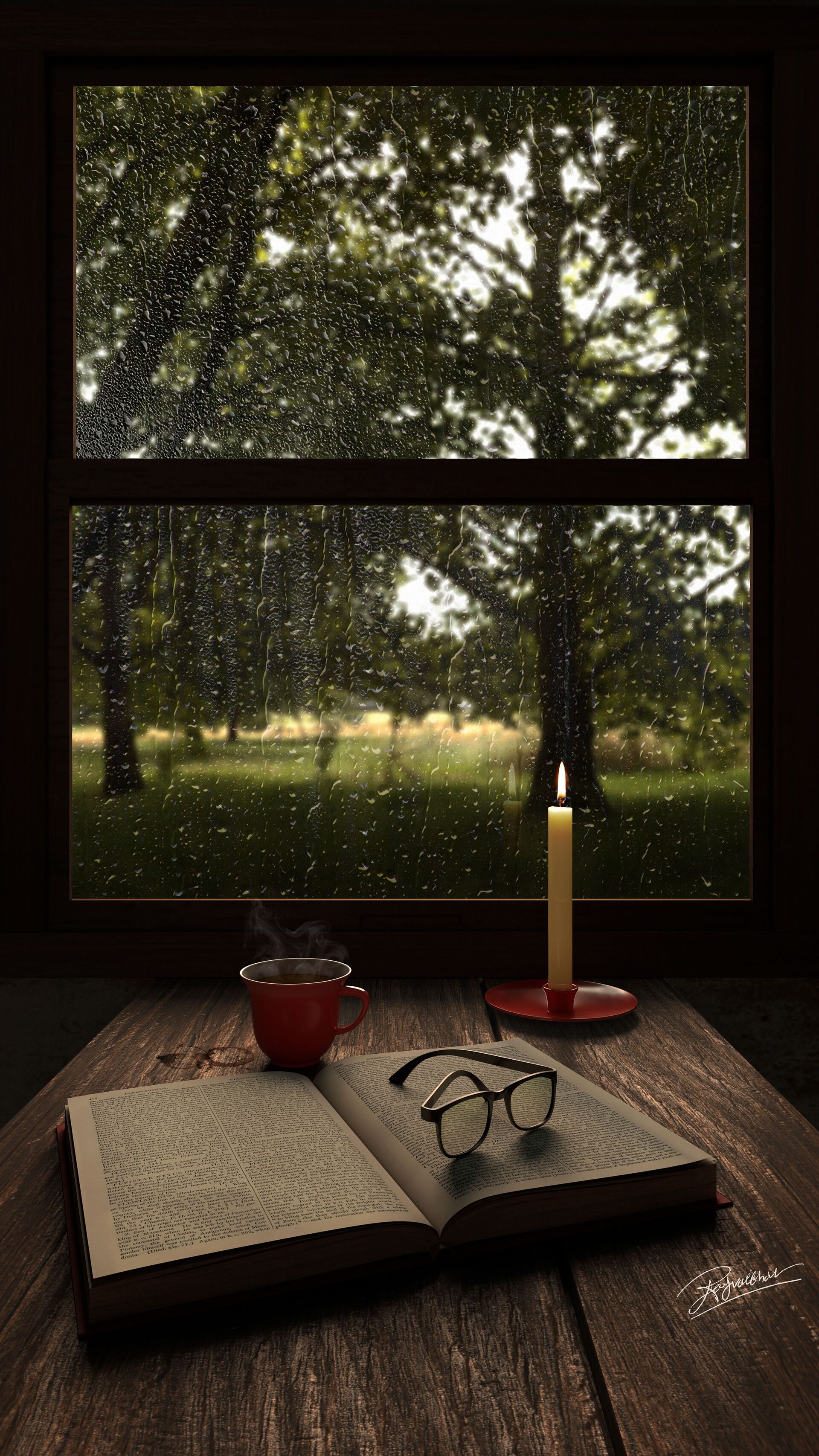 Rainy Window by Rajvaibhav Poyekar1st test in Maya Arnold Modeling Texturing Lighting. Rainy window, Rainy day photography, Rain wallpaper