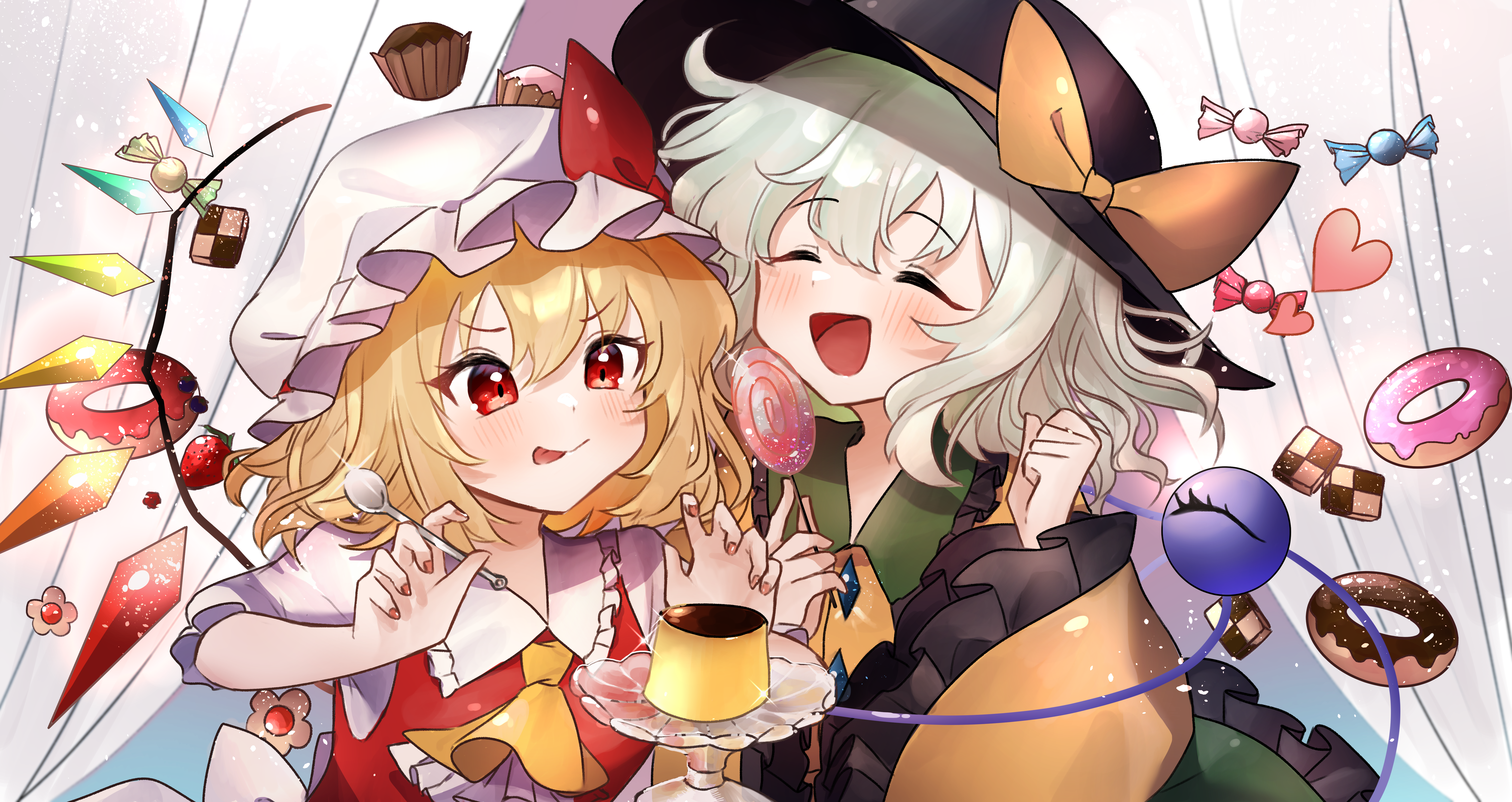 Touhou 4K, Koishi Komeiji, Flandre Scarlet Gallery HD Wallpaper