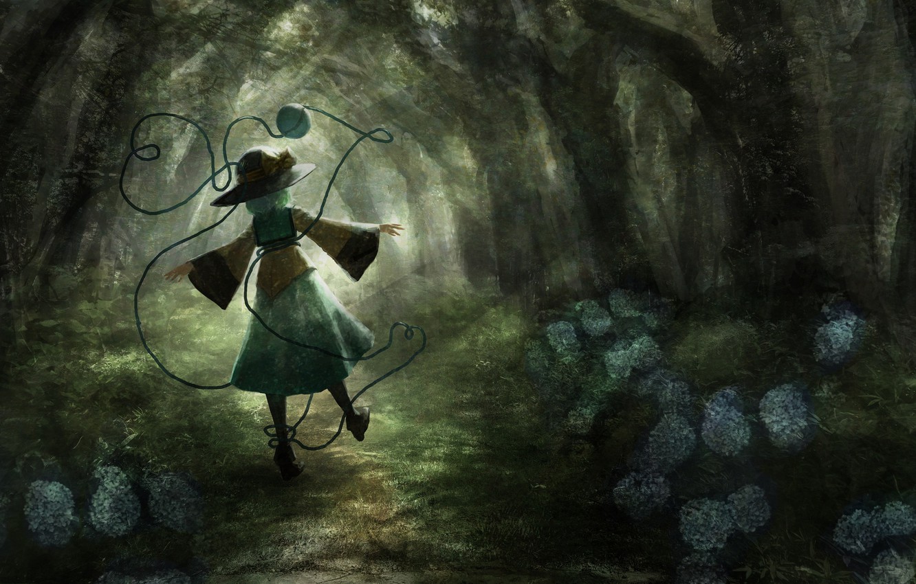 Wallpaper forest, Girl, Touhou, Koishi Komeiji, Touhou, Touhou image for desktop, section прочее