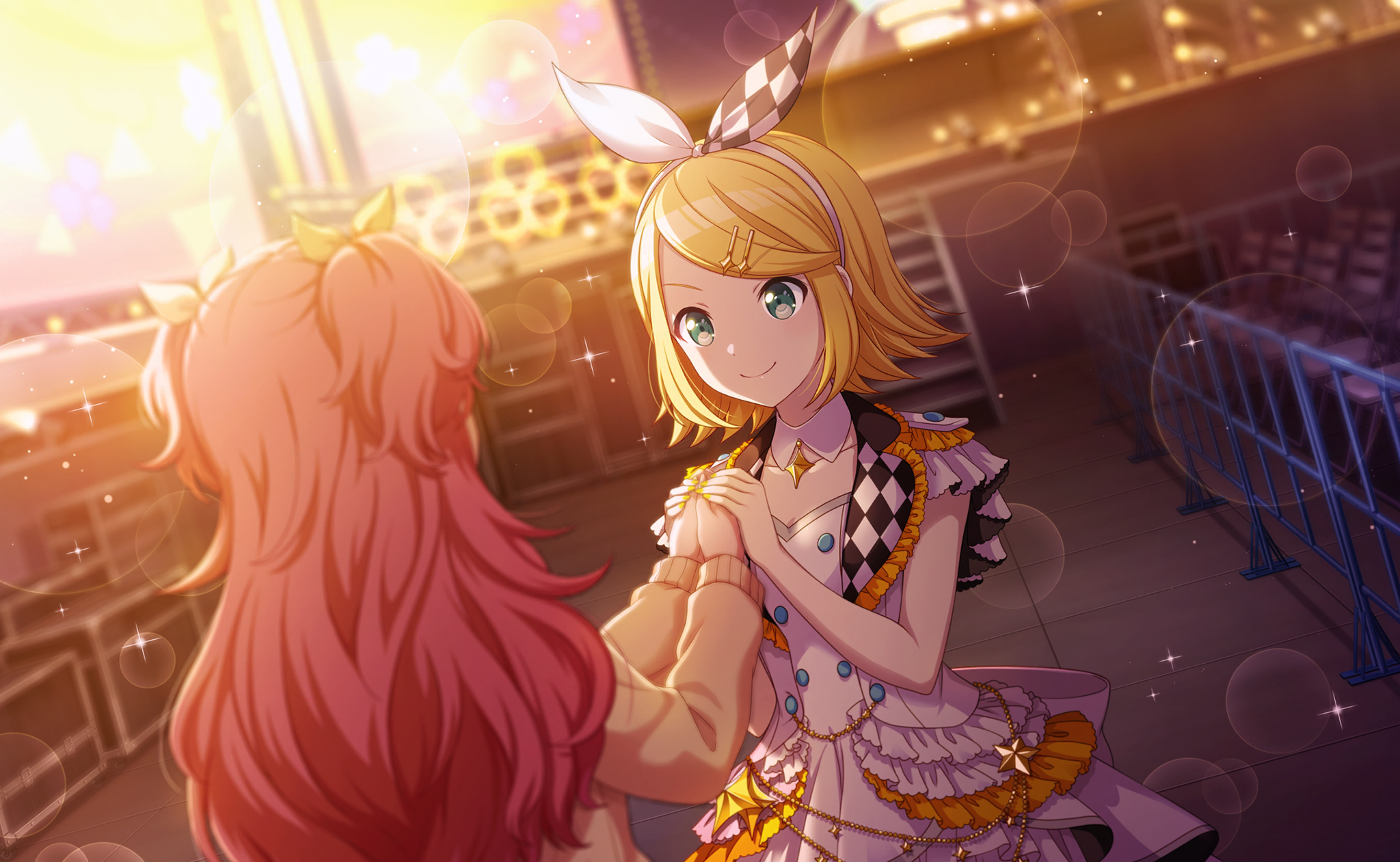 kagamine rin and momoi airi (vocaloid and 1 more) drawn