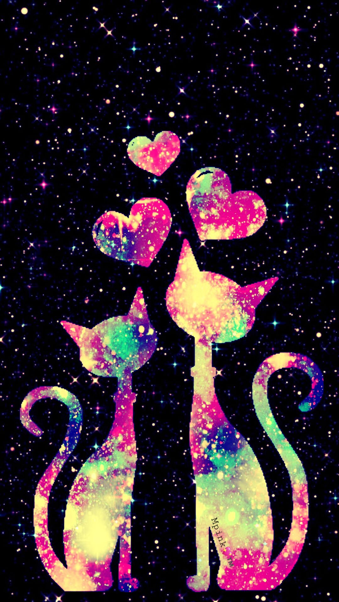 Glitter Cat Wallpapers Wallpaper Cave
