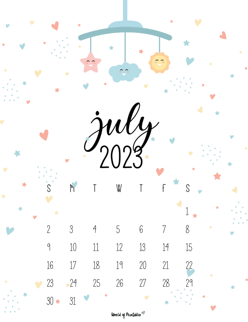 July 2023 Calendars