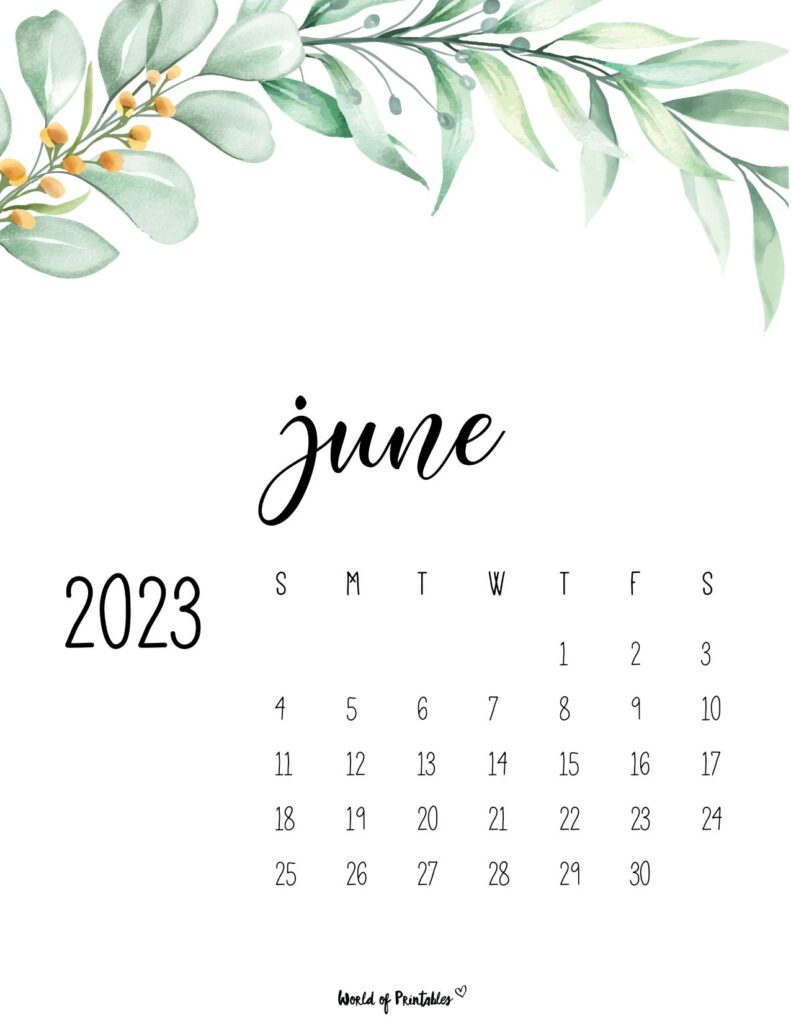 100+ June 2023 Calendar Printables