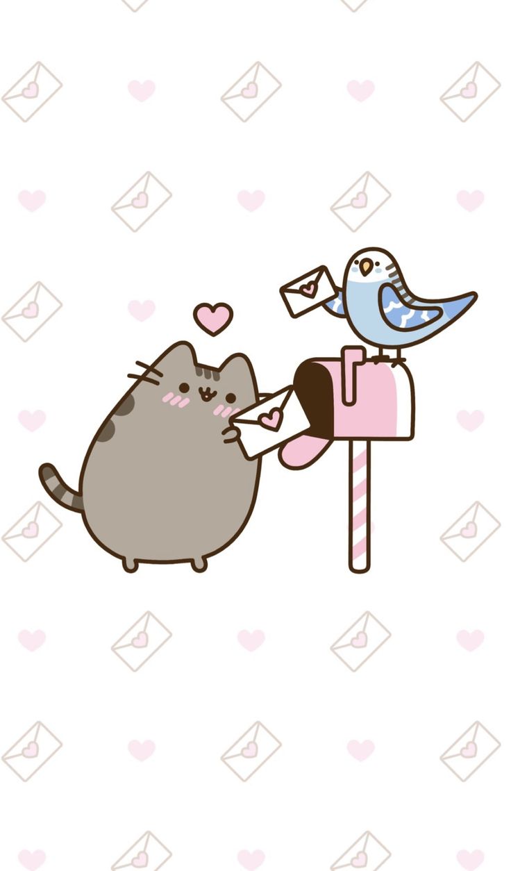 Valentine's Day pusheen wallpaper!!. Imagenes de pusheen, Gatos kawaii, Fondos de pantalla de gatos