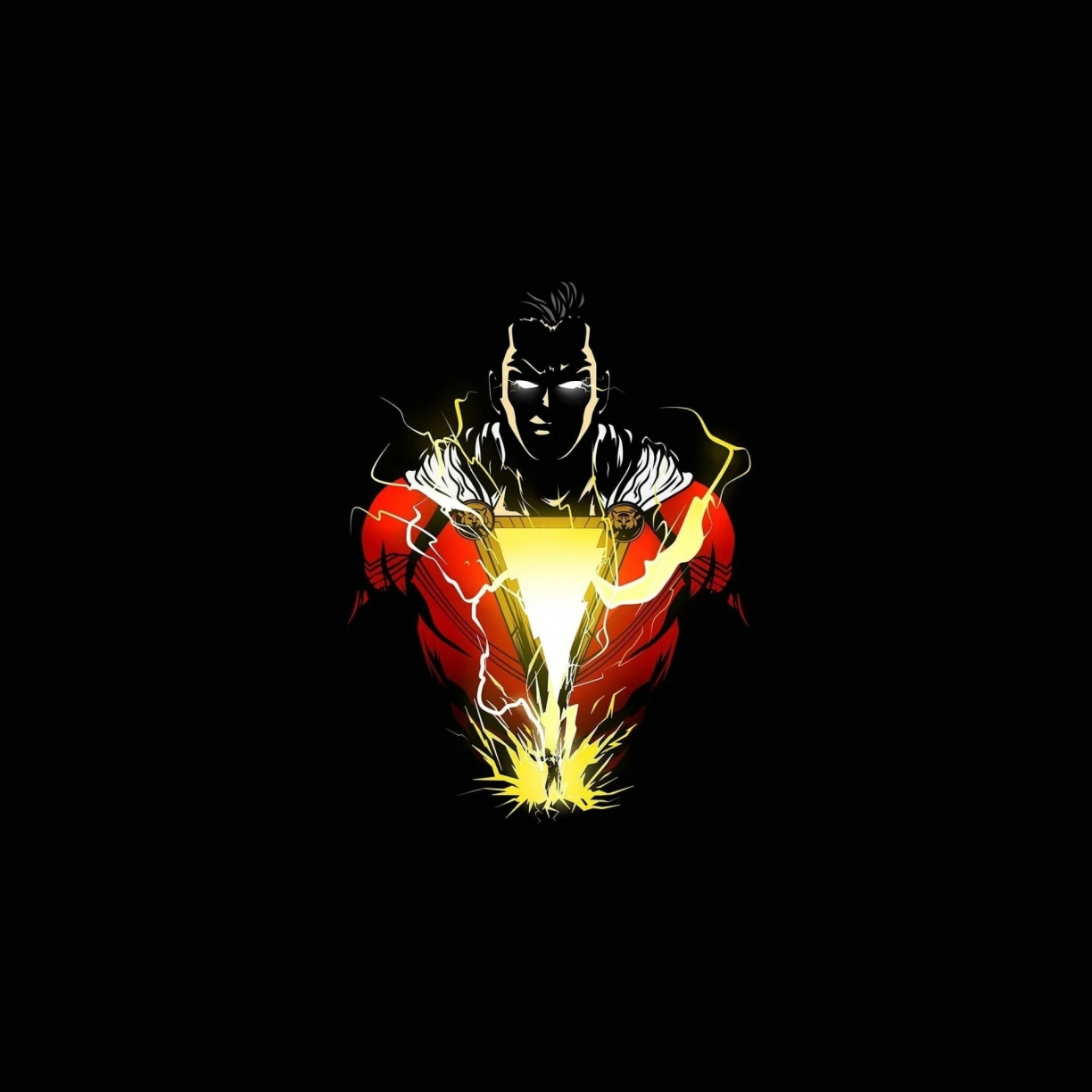Wallpaper angry shazam, superhero, minimalist desktop wallpaper, HD image, picture, background, 84b405