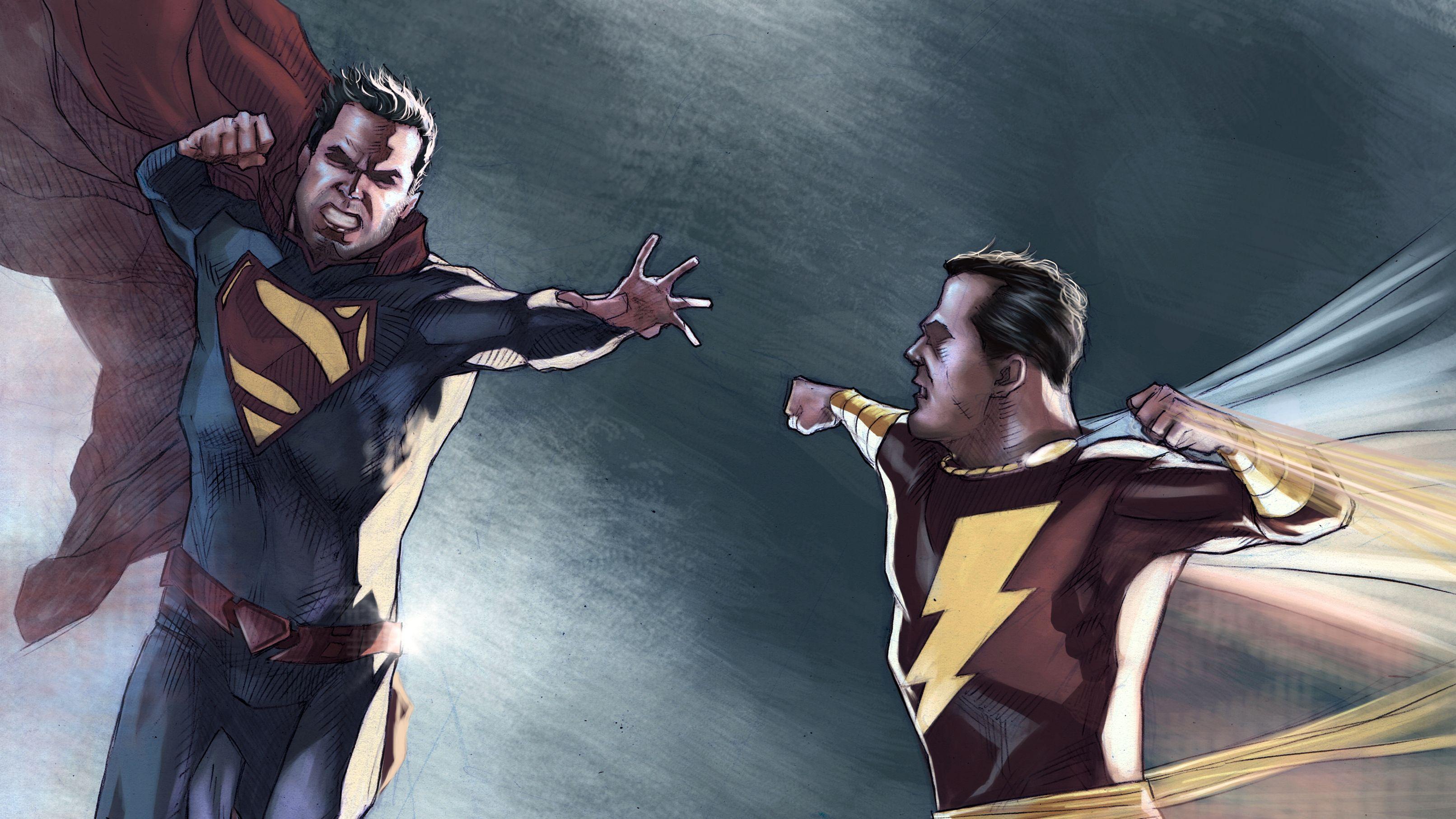 Shazam Vs Black Adam Wallpaper 4k