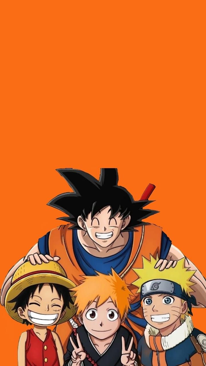 Goku, luffy, ichigo e naruto wallpaper. Personagens de anime, Anime, Animes wallpaper
