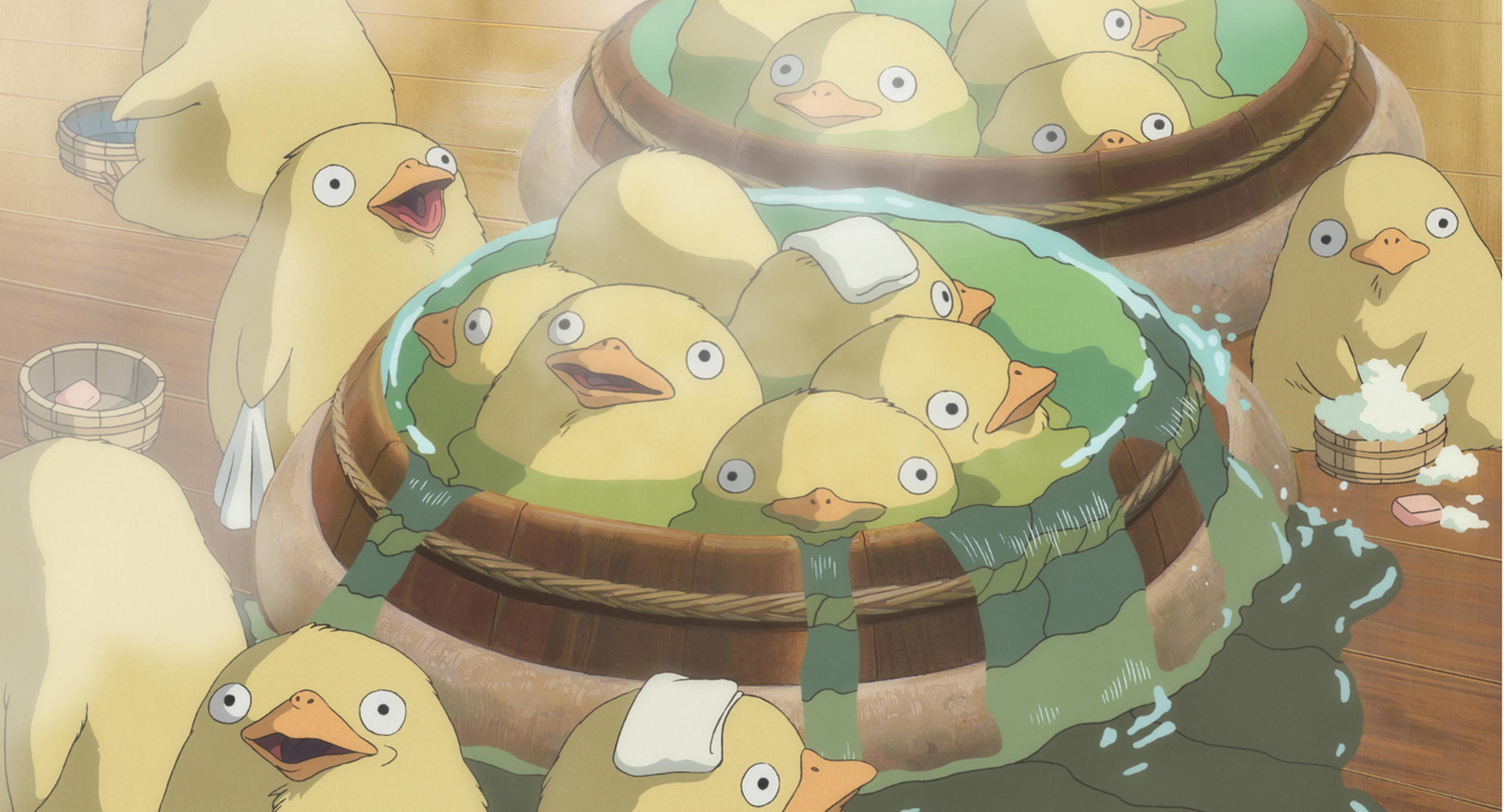 Duck bath from Spirited Away [3555 x 1920]