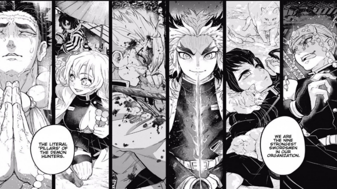 Demon Slayer Manga Panels Background Image and Wallpaper