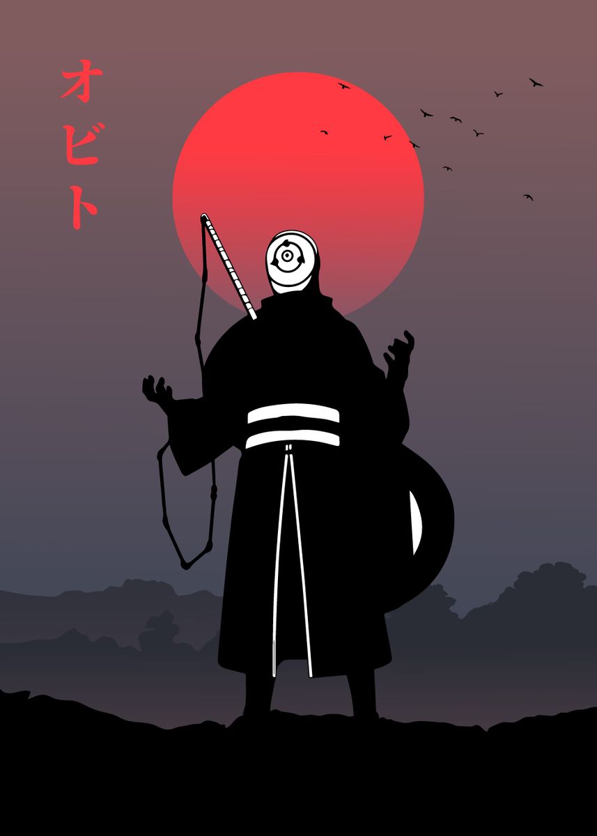 Obito Uchiha' Poster by Anime Minimalistic Sunset