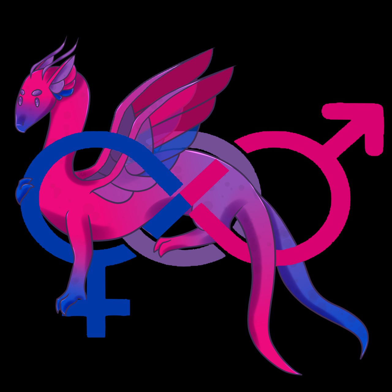 Bisexual Dragon by FairytheArtHog - Fur Affinity [dot] net