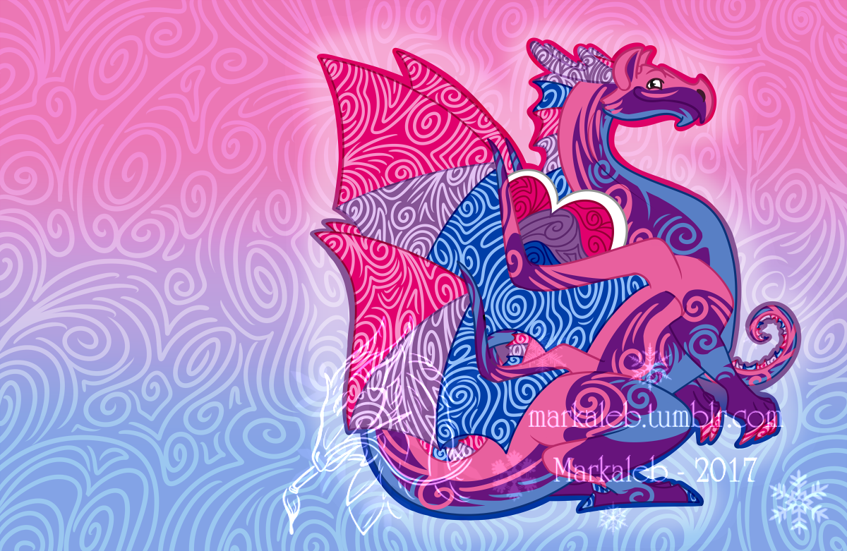 Chibi Bi Pride Dragon by Markaleb - Fur Affinity [dot] net