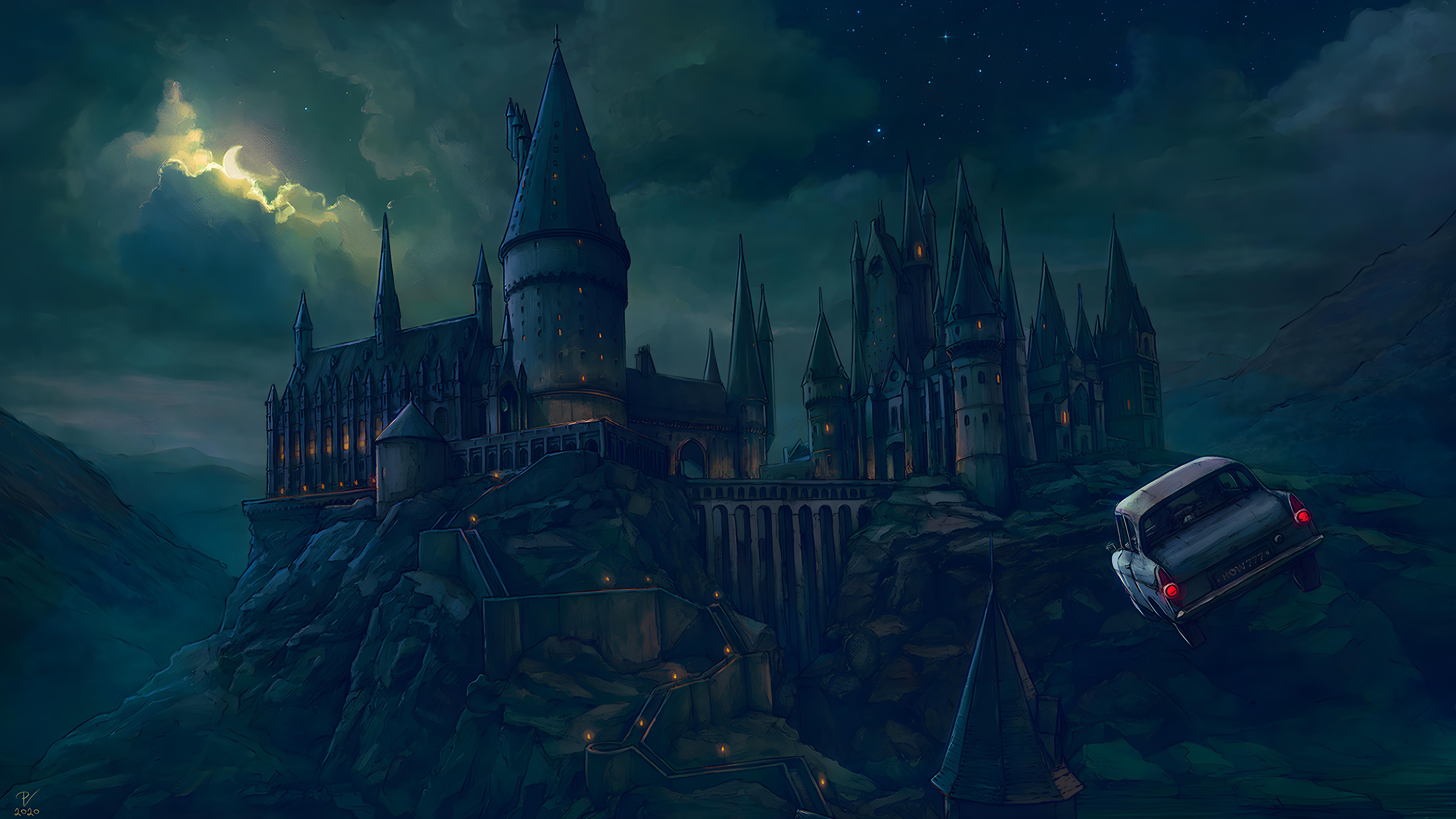 AI Upscaled 8K) A Day At Hogwarts Wallpaper