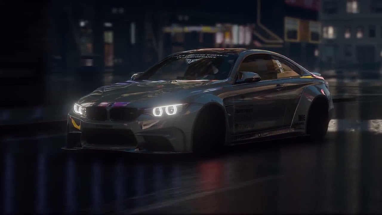 BMW M4 Neon City Ride 1 Hour Screensaver Live Wallpaper Relaxing Background Windows 10 11 Loop