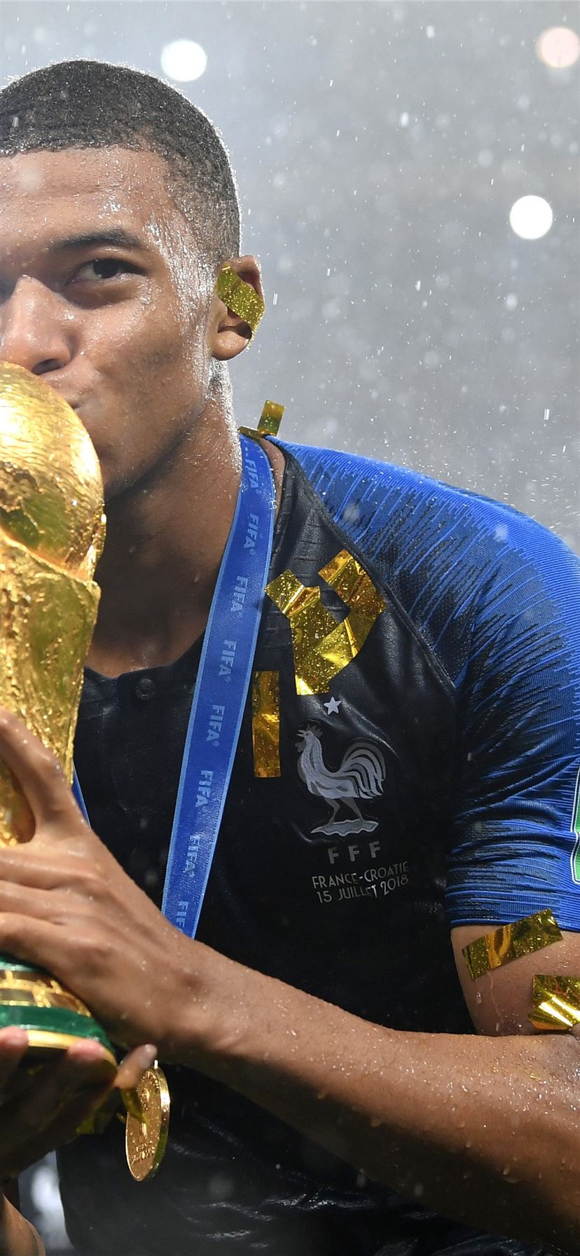 Kylian Mbappe Celebrates FIFA World Cup Win Sony X. iPhone 11 Wallpaper Free Download