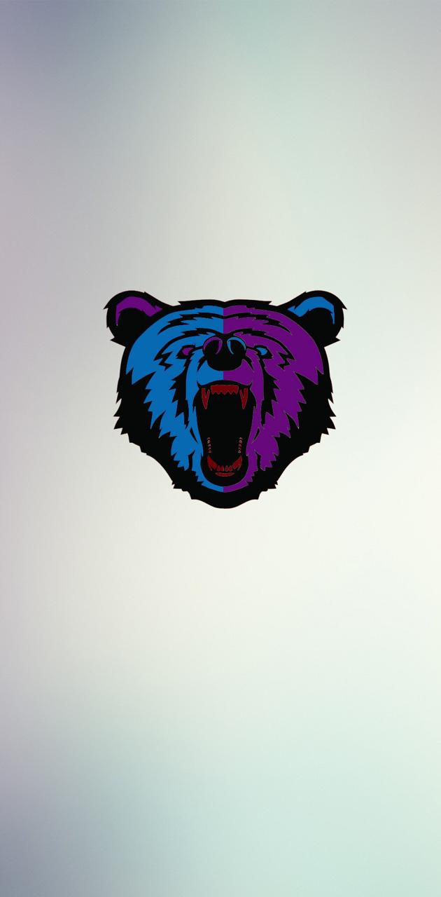 Purple Blue Bear wallpaper