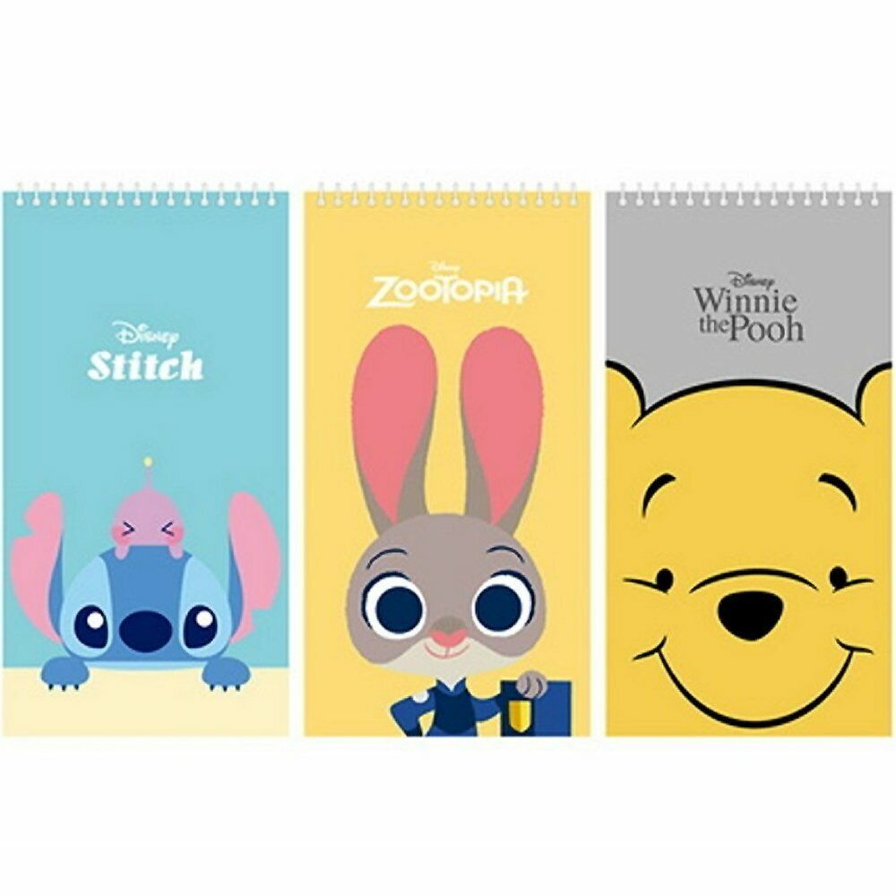 Disney Characters (Zootopia Lilo And Stitch Winnie The Pooh) 7 Journal Note Pad
