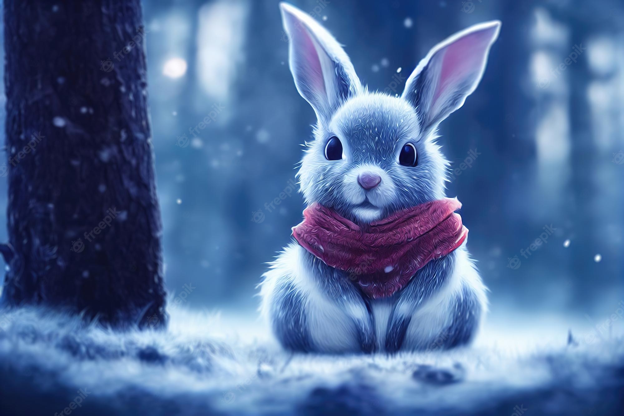 Cute Winter Bunny Wallpapers - Wallpaper Cave