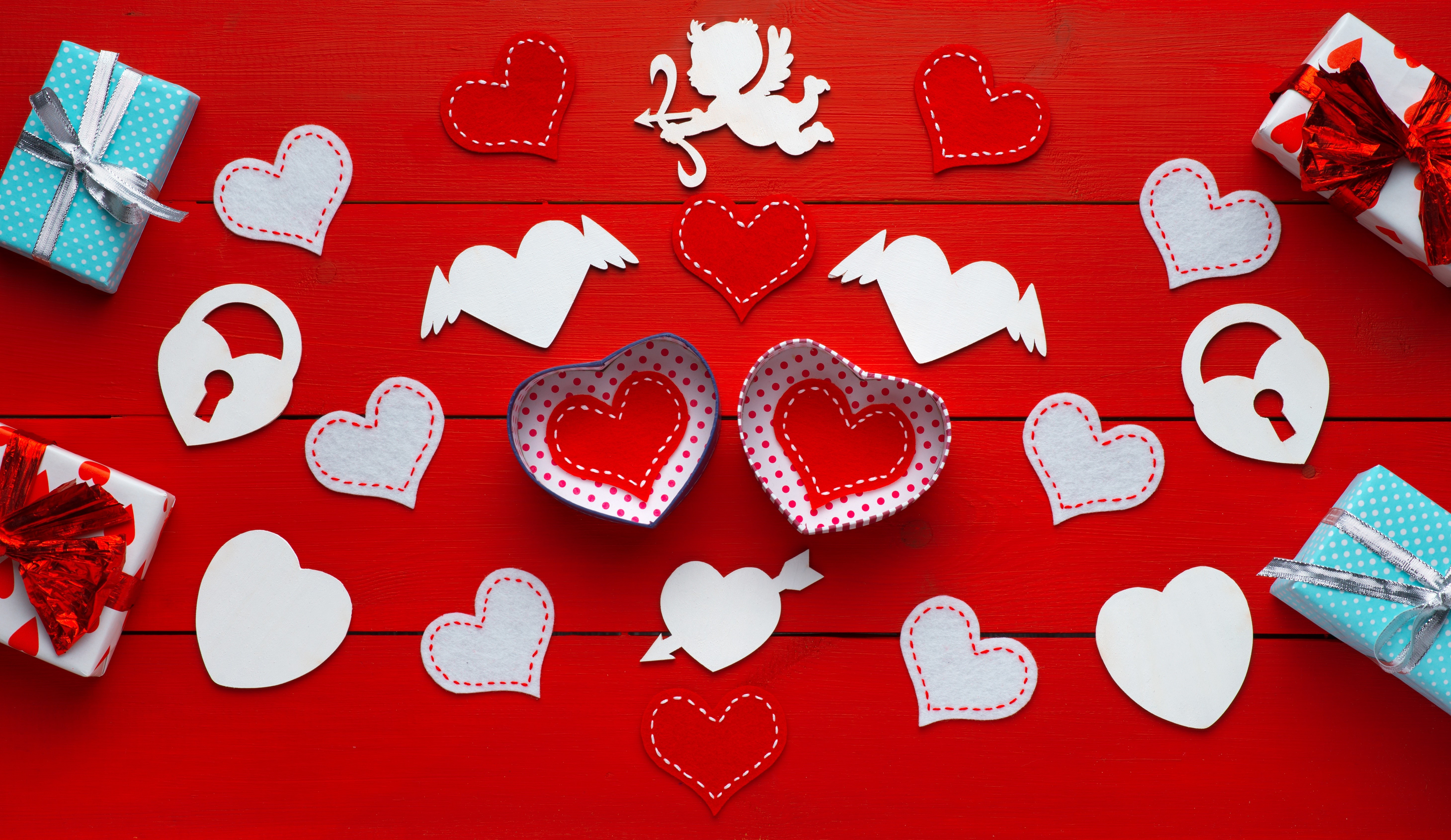 4K, 5K, Valentine's Day, Heart, Cupid Gallery HD Wallpaper