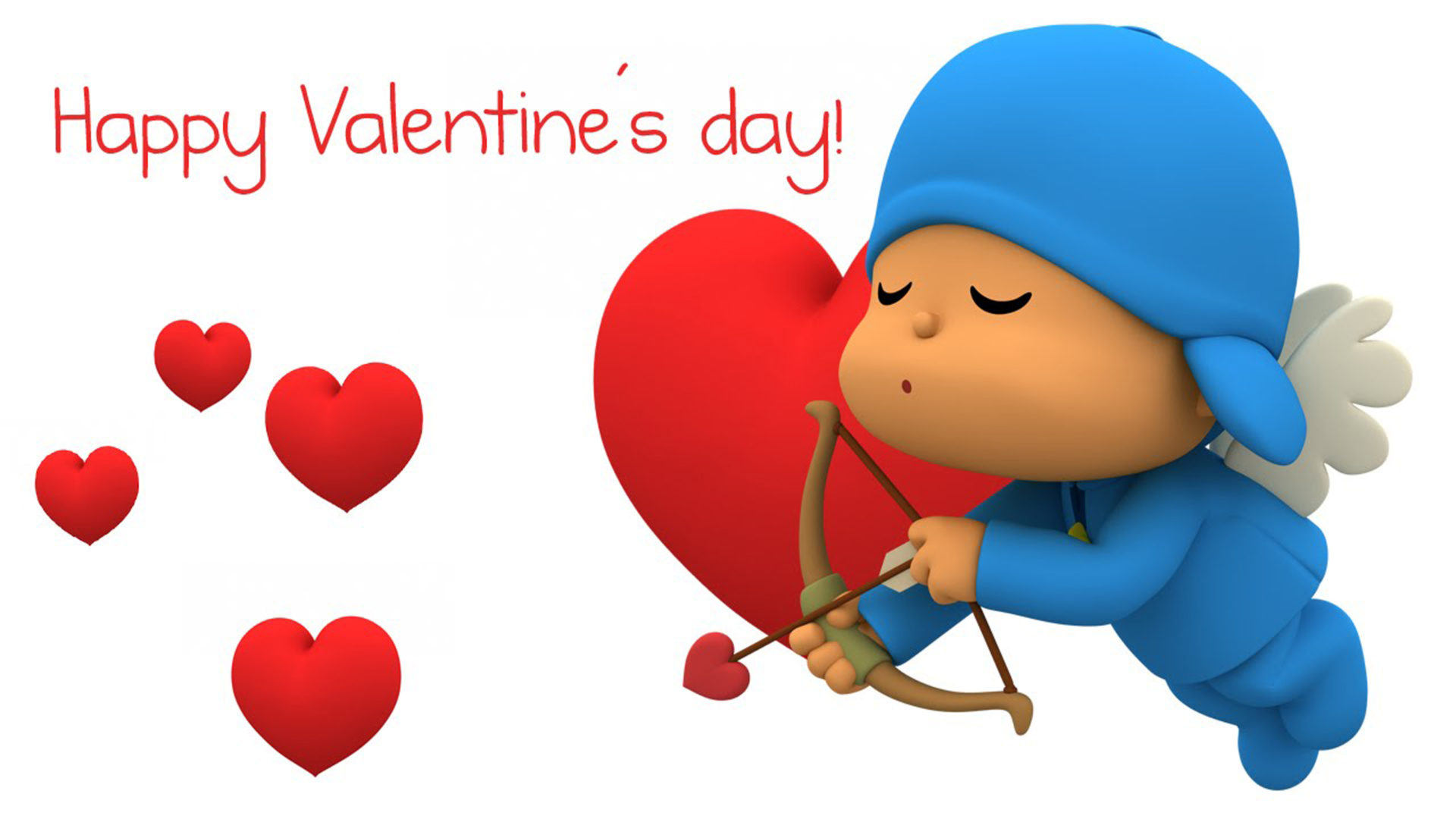 Happy Valentines Day Bow Arrow Hearts Cupid Animated Graphic HD, Wallpaper13.com