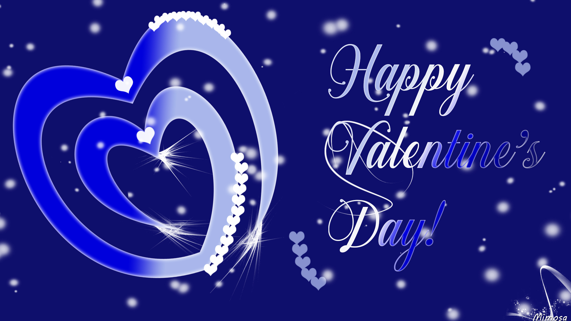 Valentine Day, Holiday, Artistic, Typography, Blue, Heart, Abstract, Love