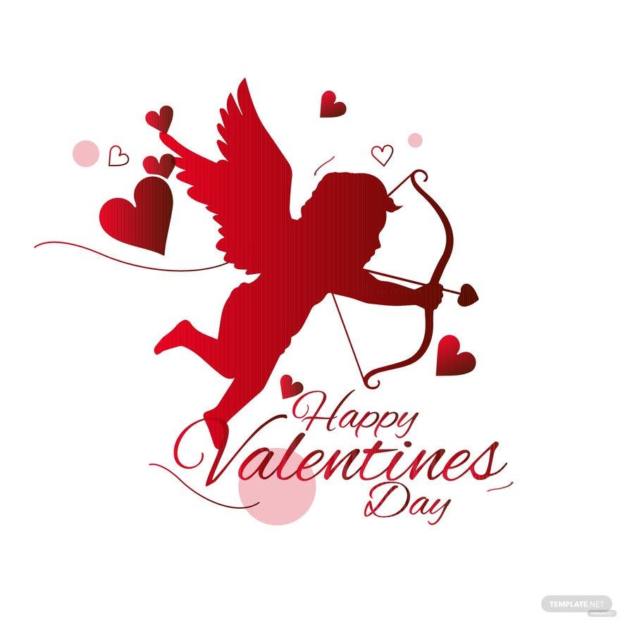 Free Valentines Day Cupid Vector, Illustrator, JPG, PNG, SVG
