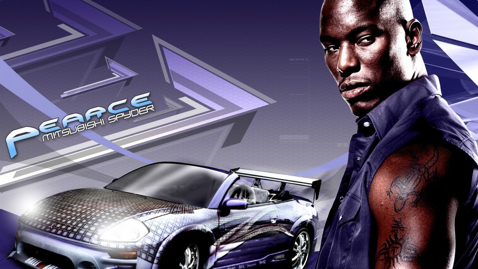 Wallpaper 2 fast 2 furious, actor, tyrese gibson, roman pearce, car, mitsubishi, spyder