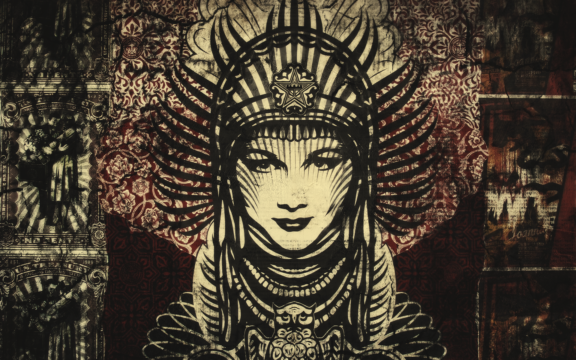 Wallpaper, obey, grunge, artwork 1920x1200