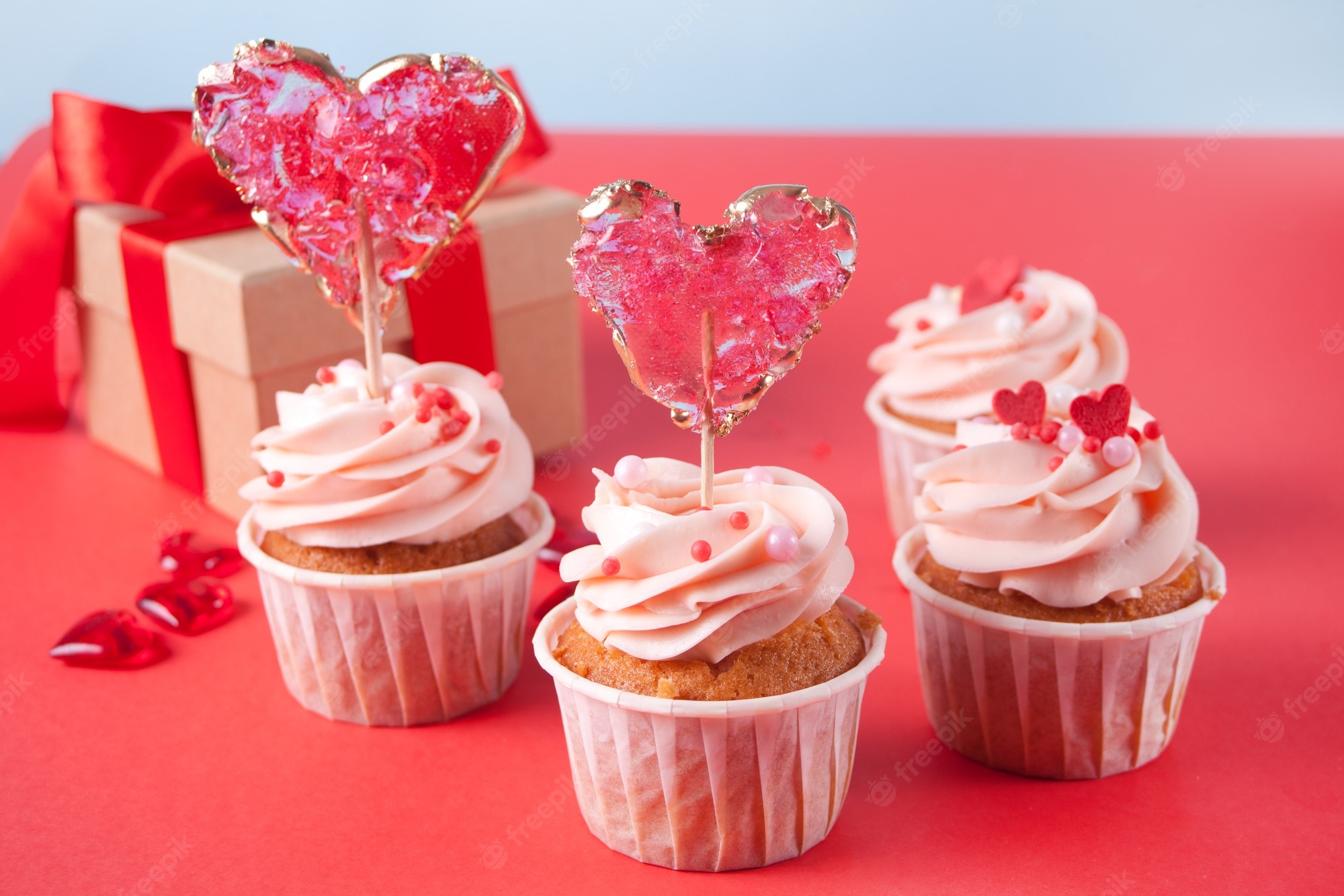 Valentines day cupcakes Image. Free Vectors, & PSD
