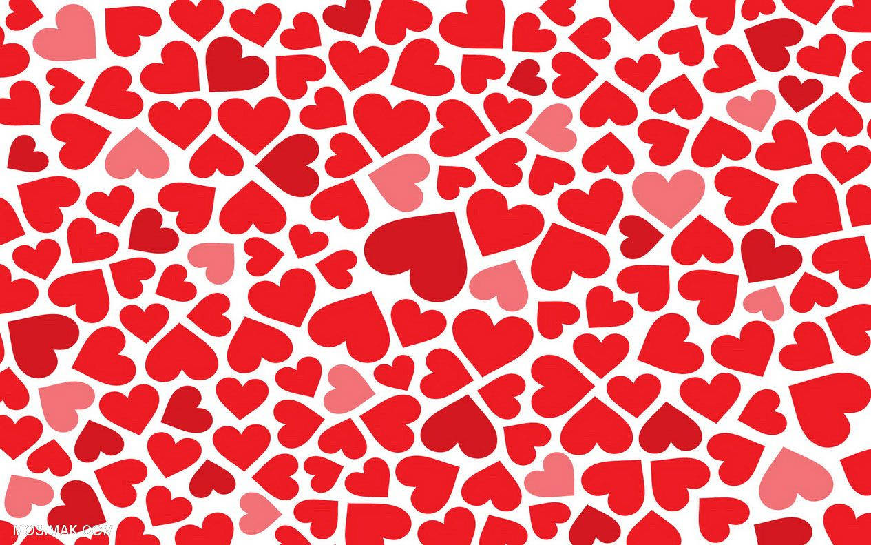 Download Red Hearts Pattern For Valentine's Day Wallpaper