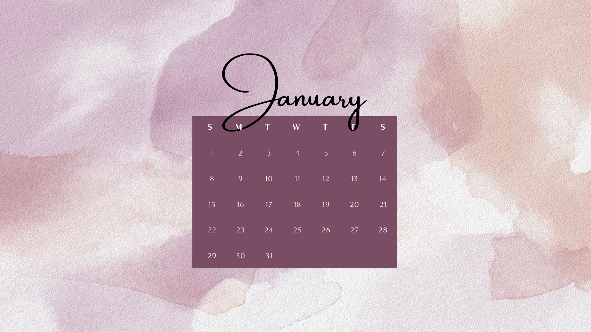 FREE JANUARY 2023 Desktop Calendar Background (EASY DOWNLOAD)