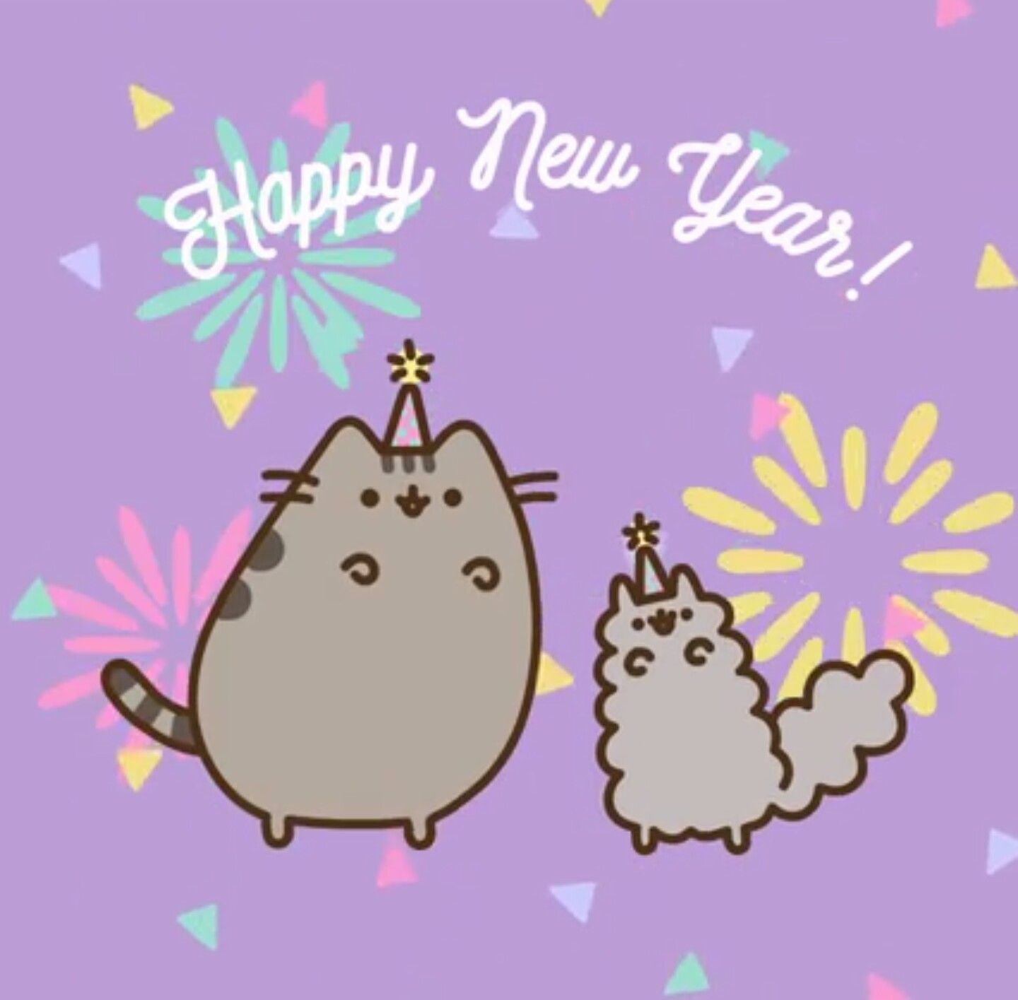 Happy New Year!. Pusheen cat, Happy new year picture, Christmas wallpaper