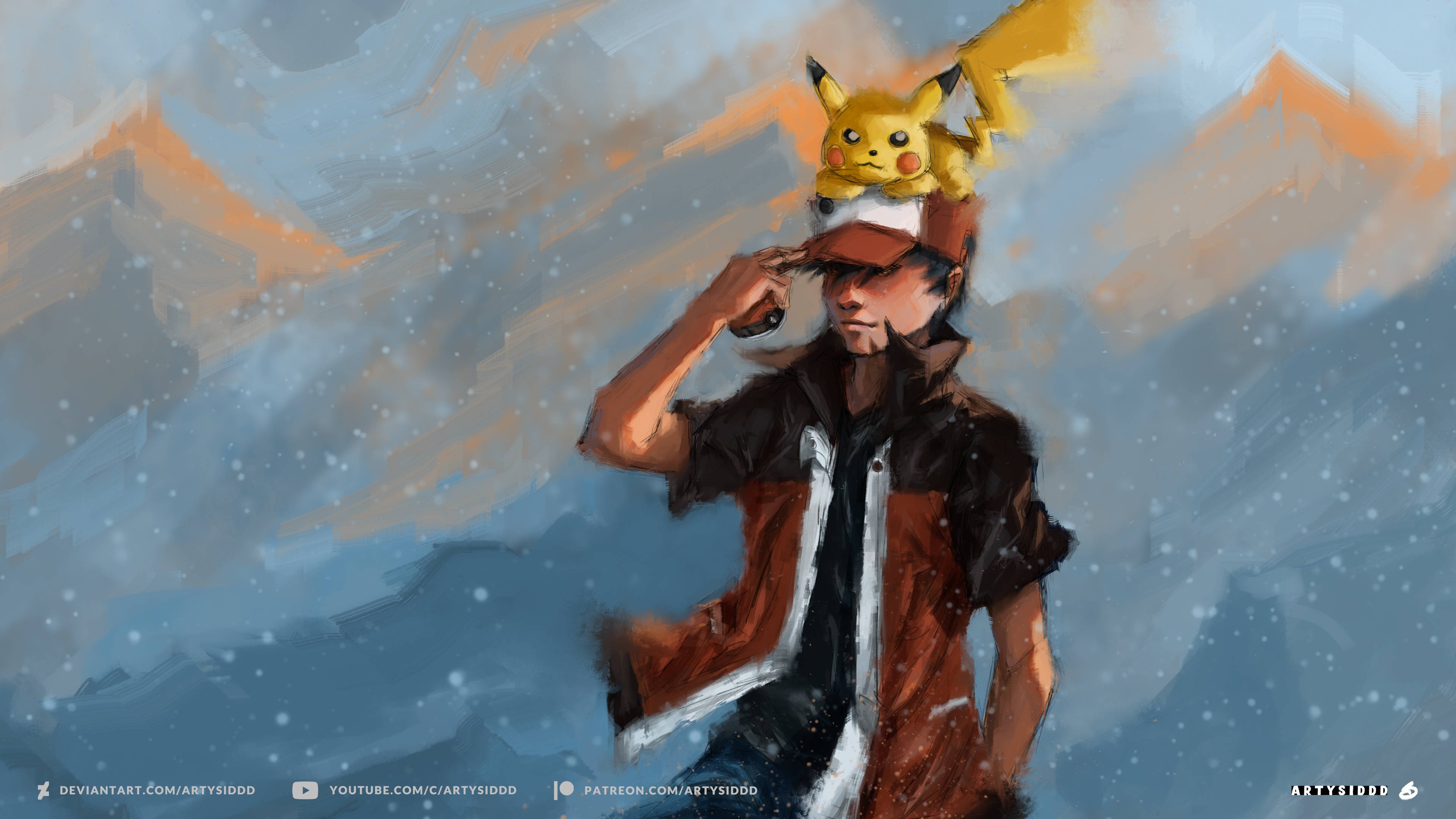 Download Pokémon Digital Drawing 4k Wallpaper
