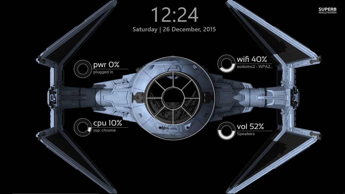 My Darth Vader Tie Fighter theme. Suggestions?