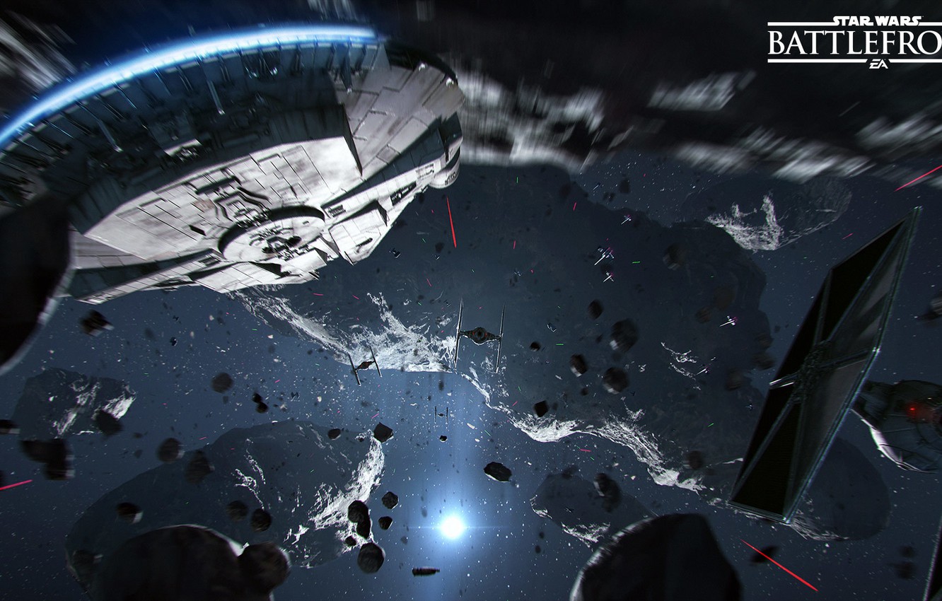 Wallpaper Game, Electronic Arts, DICE, X Wing, Millennium Falcon, TIE Fighter, Star Wars Battlefront Image For Desktop, Section игры