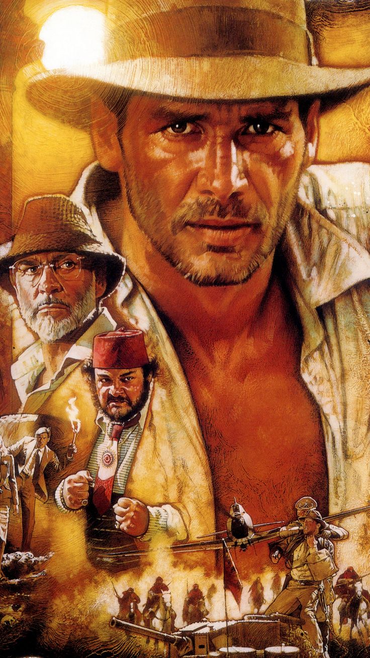 Indiana Jones and the Last Crusade (1989) Phone Wallpaper. Moviemania. Carteles de cine, Indiana jones, Cine