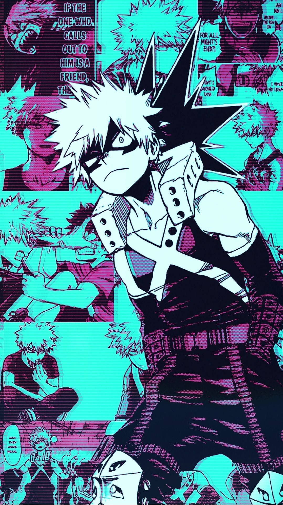 Download Bakugou Comic Collage Wallpaper