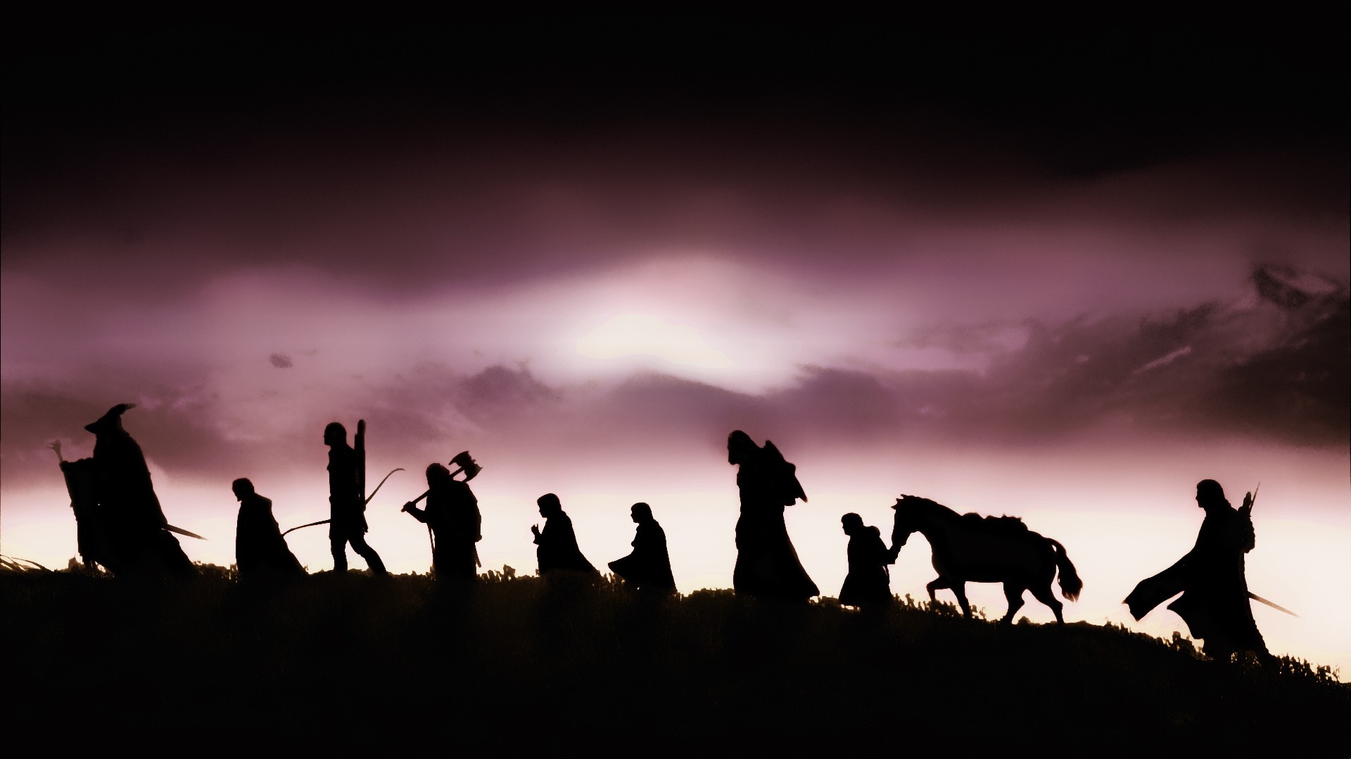 The Lord Of The Rings, Silhouette, The Lord Of The Rings: The Fellowship Of The Ring Wallpaper HD / Desktop and Mobile Background