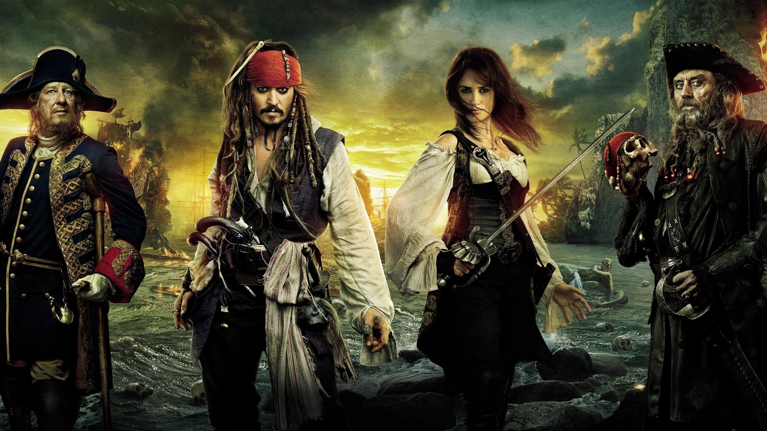 Pirates of the Caribbean Characters HD Wallpaper