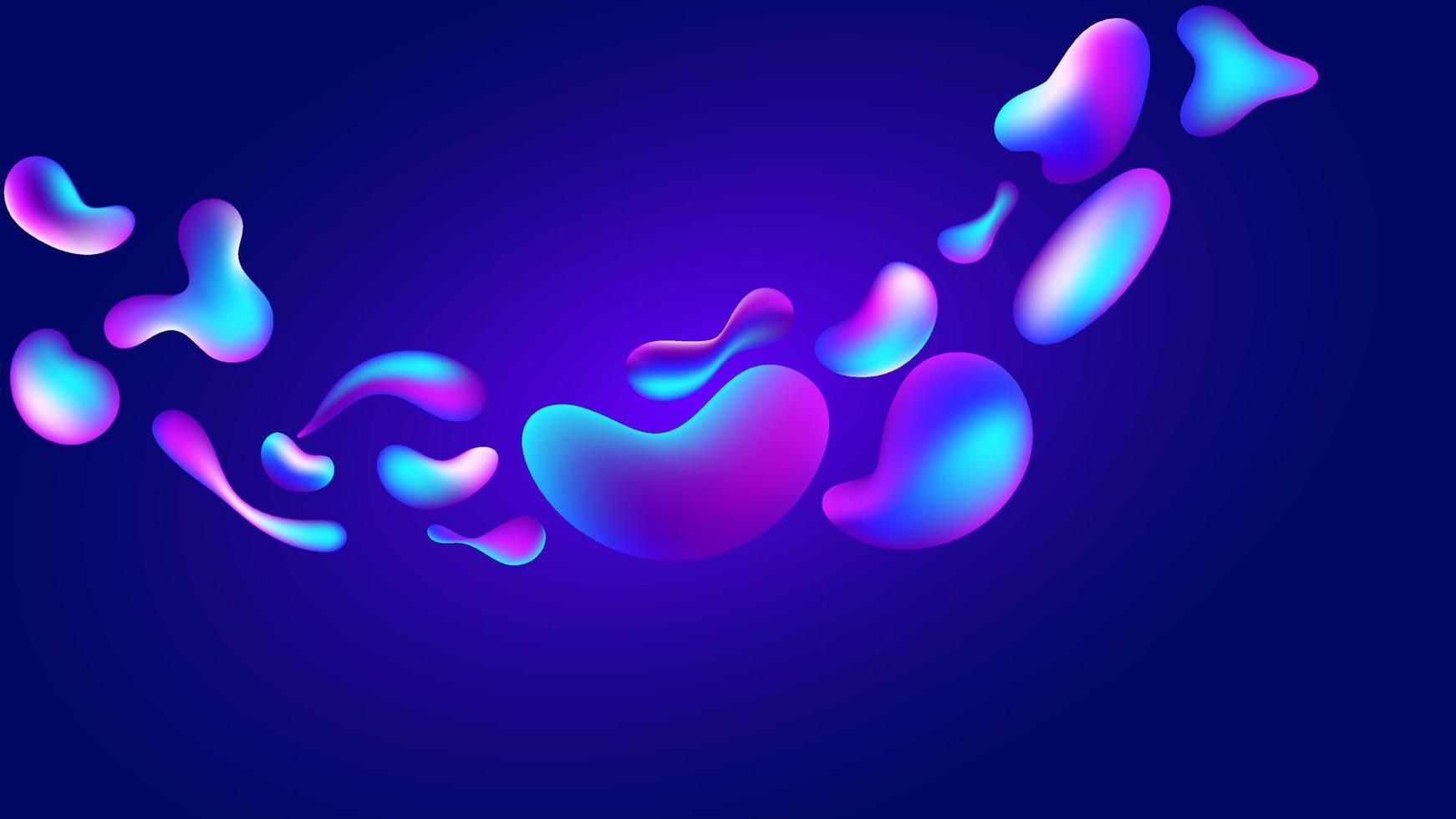 Trendy neon summer flow lava shapes gradient background, colorful abstract fluid 3D molecule. Futuristic design wallpaper for presentation, advertising, landing page, banner, poster, cover, flyer