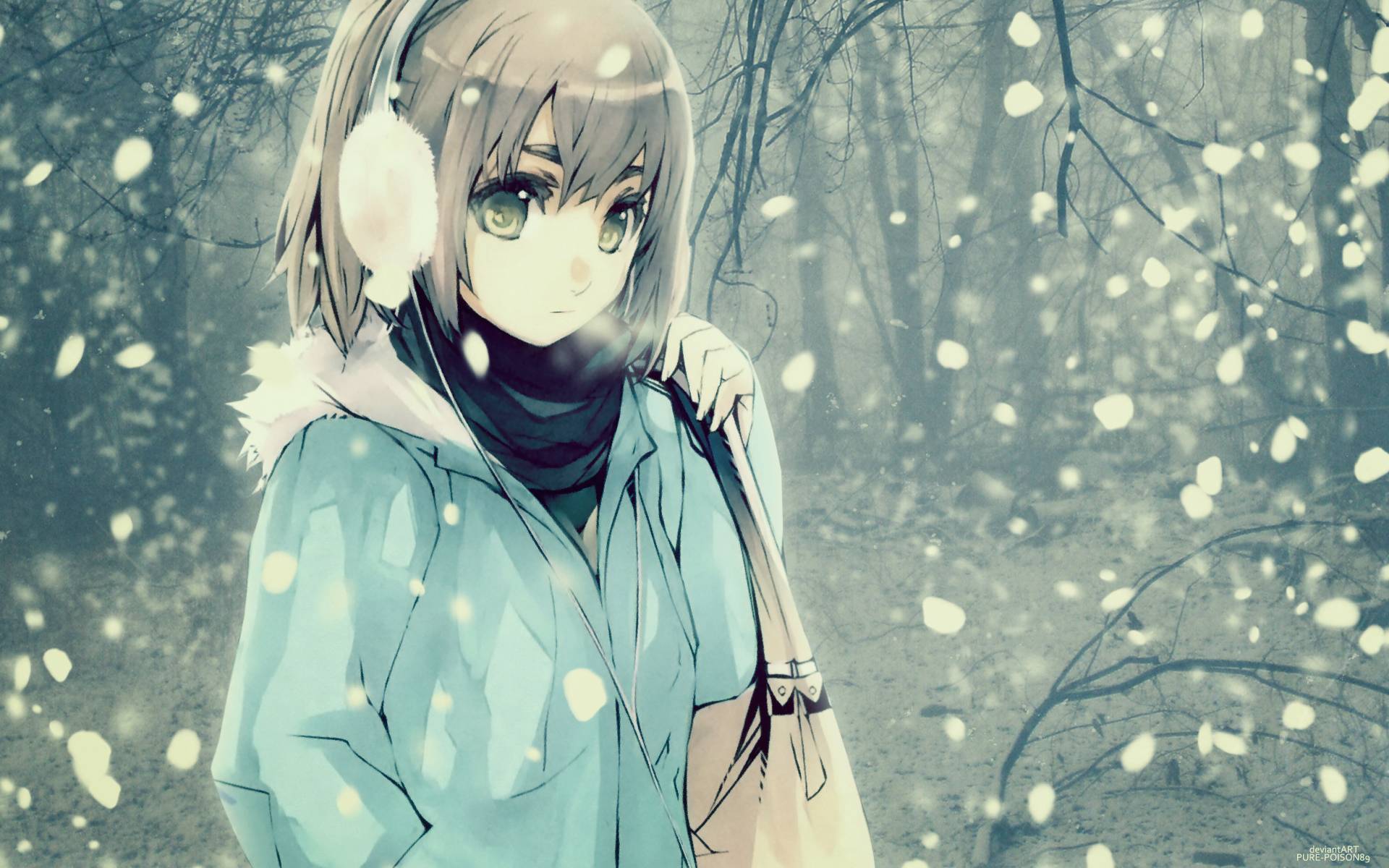 Cute Winter Anime Wallpaper Free Cute Winter Anime Background