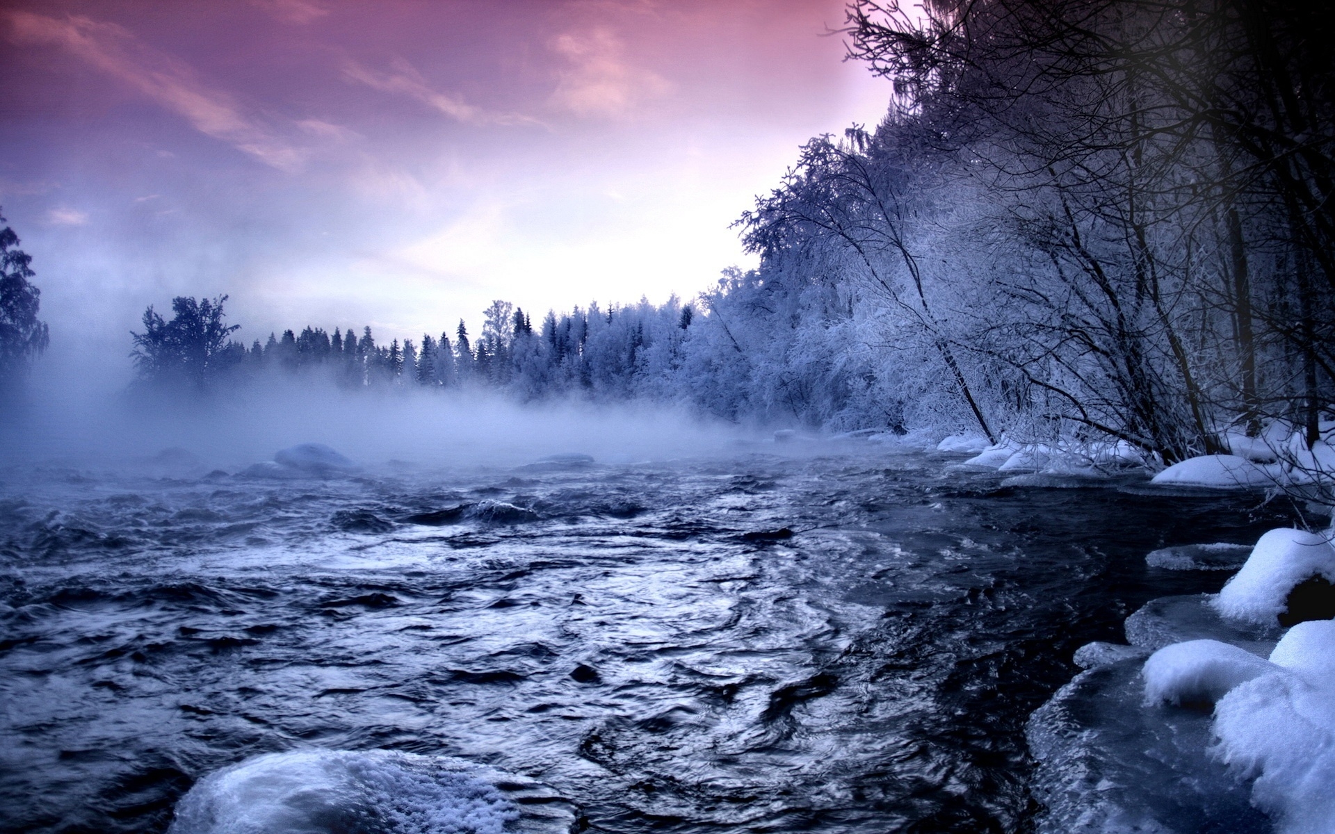 Beautiful Winter landscape HD Wallpaper