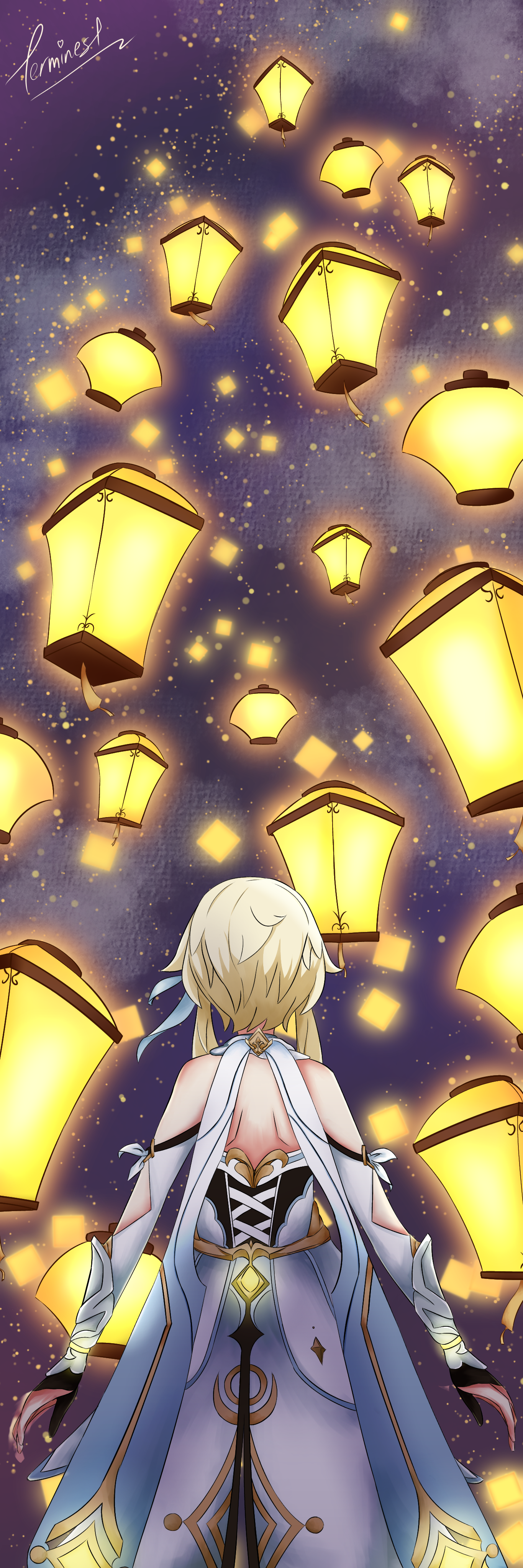 Lumine Lantern Rite Fanart, R Genshin_Impact