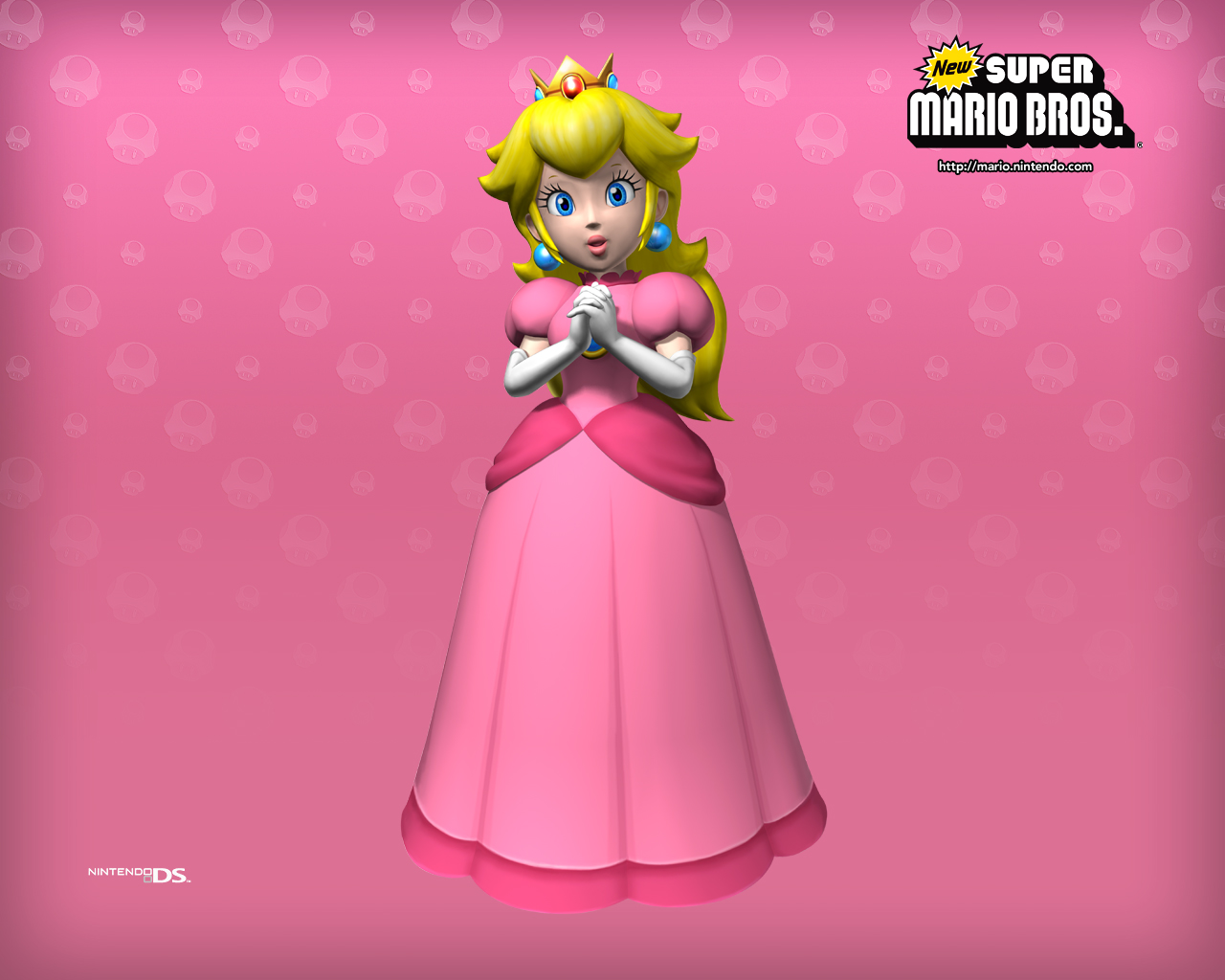 New Super Mario Bros Wallpaper Peach Princess Toadstool