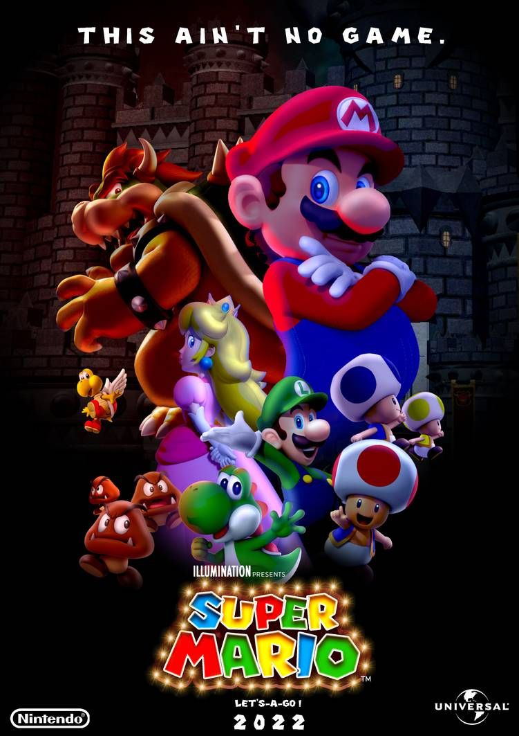 Super Mario 2022 Movie Illumination Concept Poster. Super mario, Super mario art, Mario