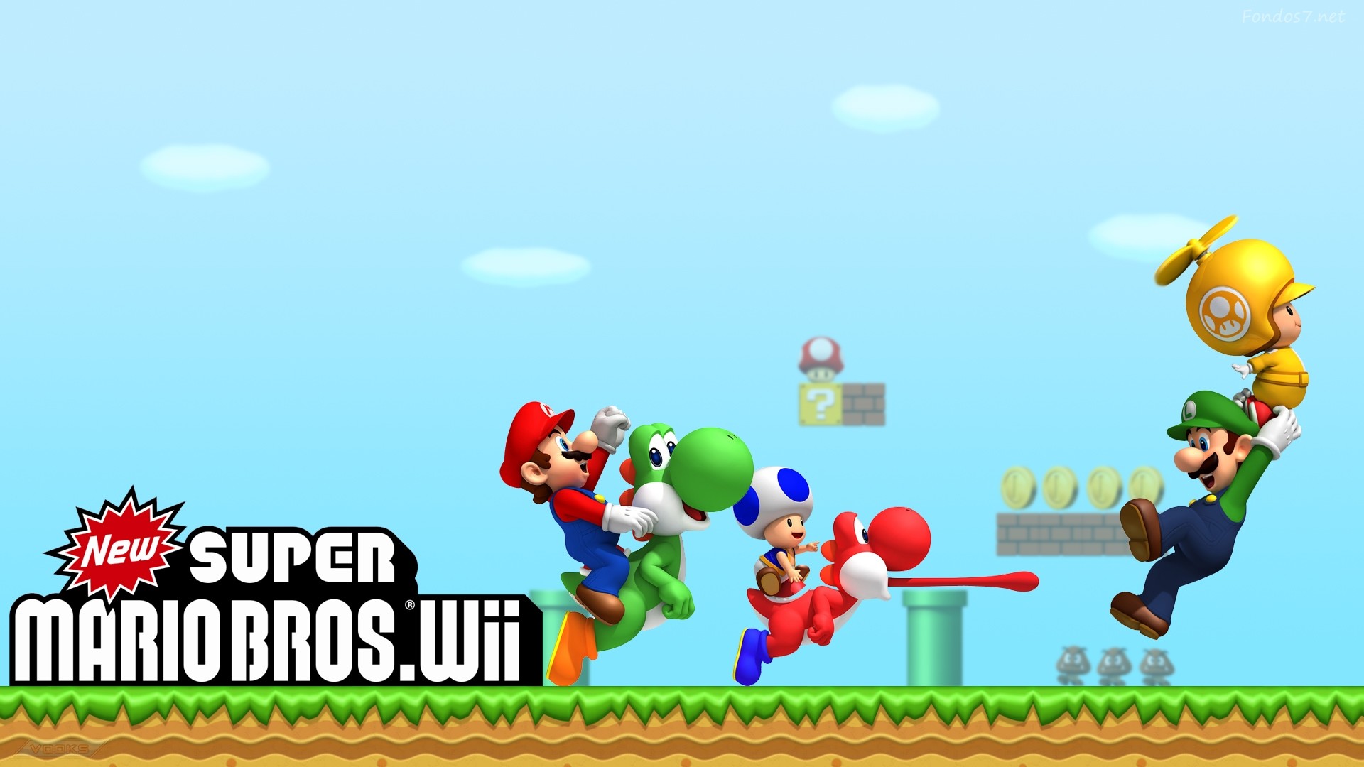 Descargar Fondos de pantalla super mario bross HD widescreen