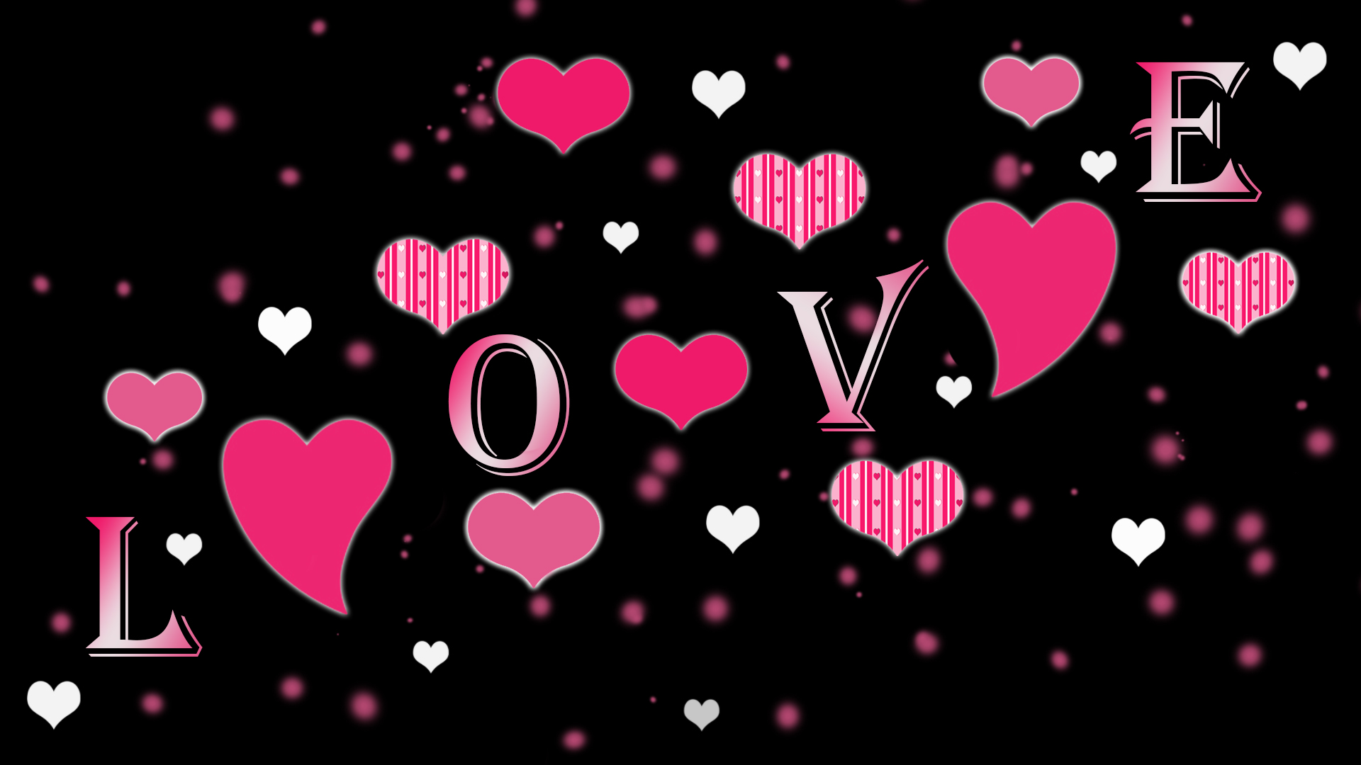 1920x1080 Abstract, Holiday, Heart, Black, Artistic, Pink, Love, Valentines Day wallpaper JPG Gallery HD Wallpaper