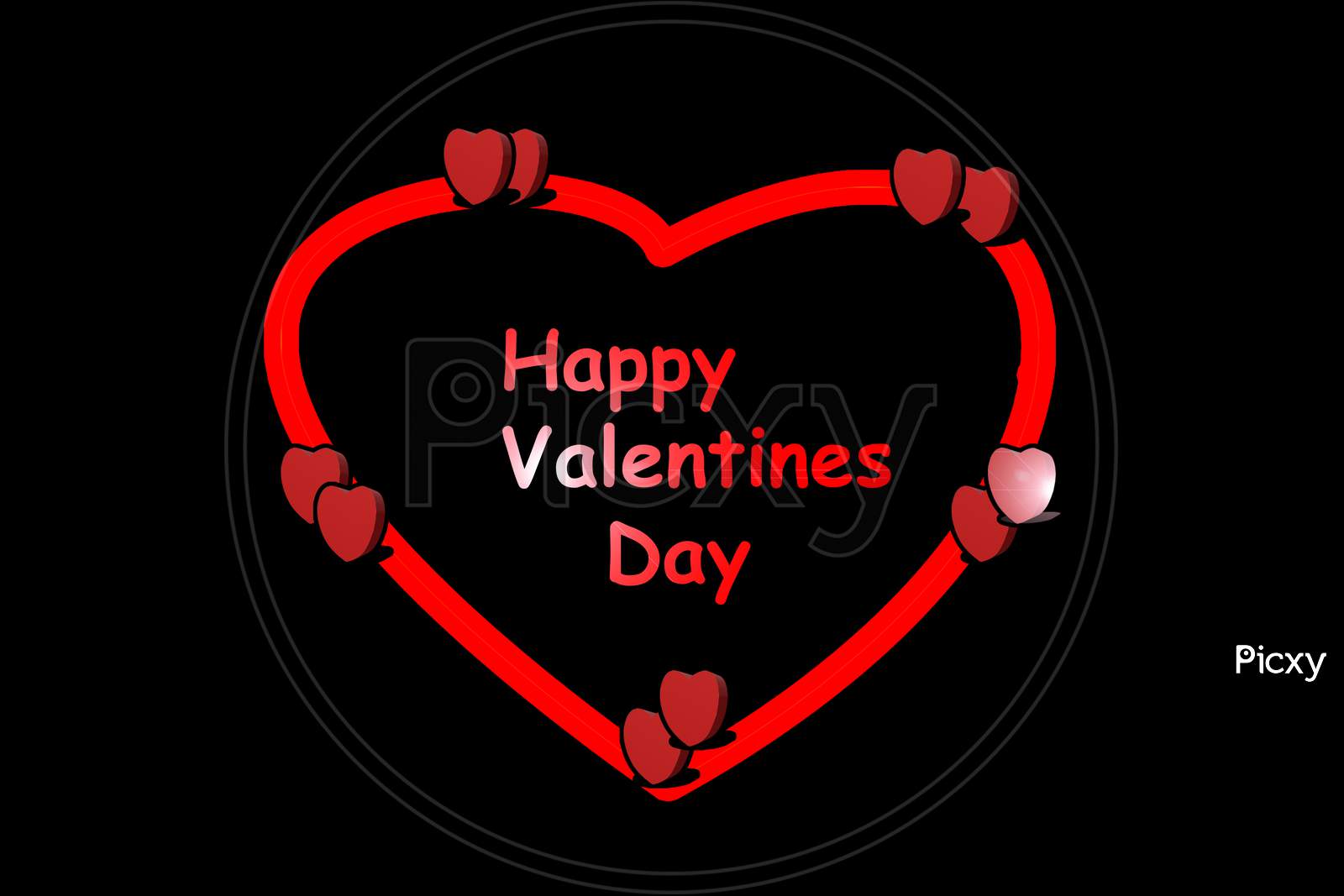 Image Of Happy Valentines Day Red Heart Shape On Black Background Wallpaper Design NL729981 Picxy