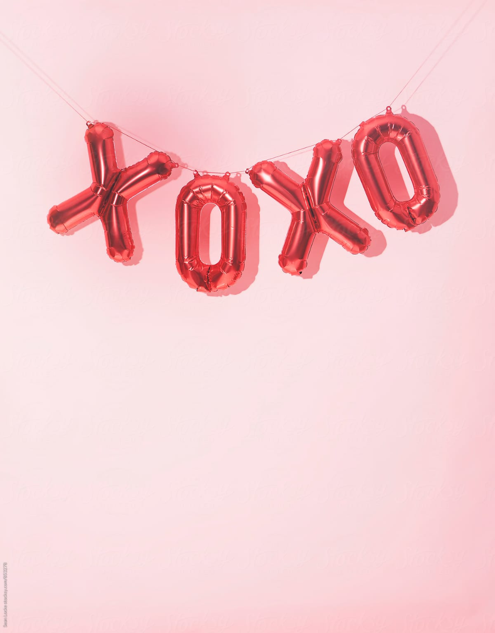 Valentine: Hugs And Kisses Balloon Banner Background. Pink aesthetic, Valentine, Balloons